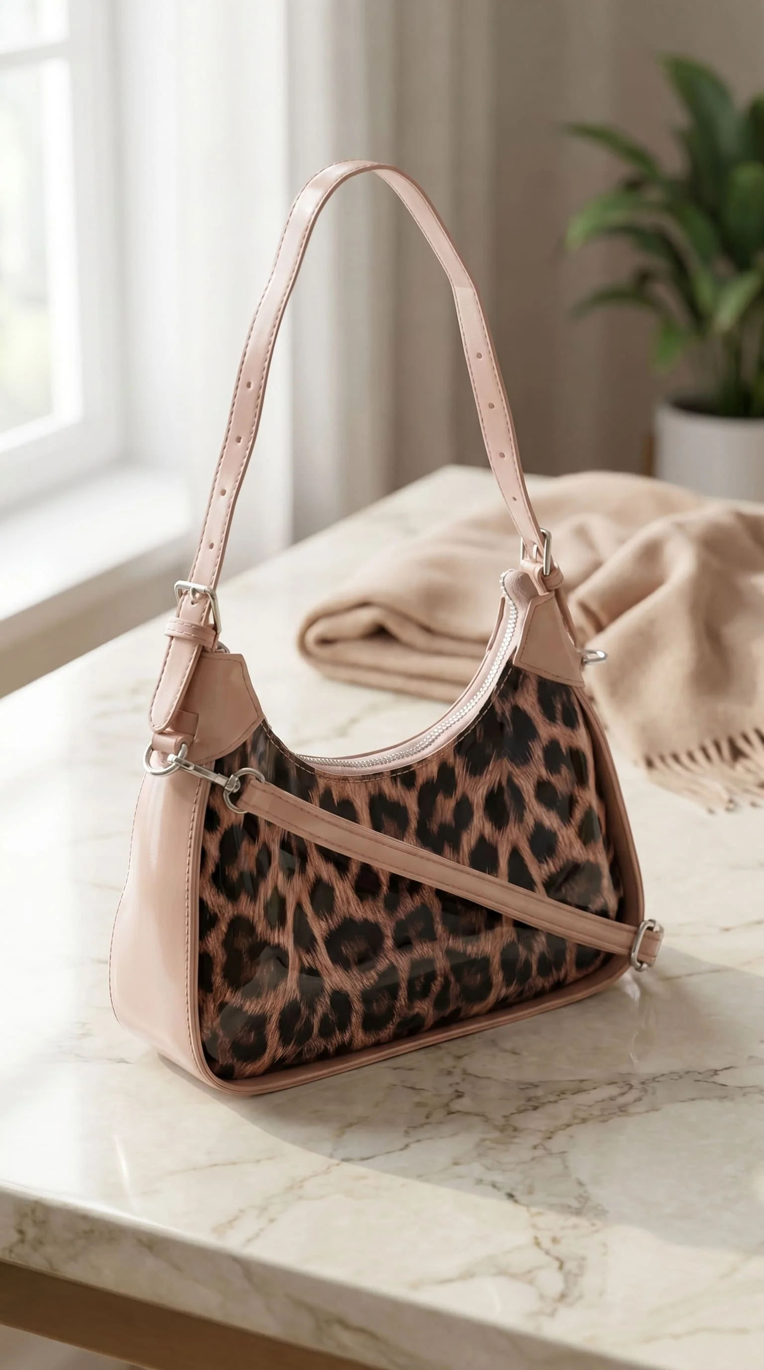 Beige Formal Shoulder Bag For Ladies P36547