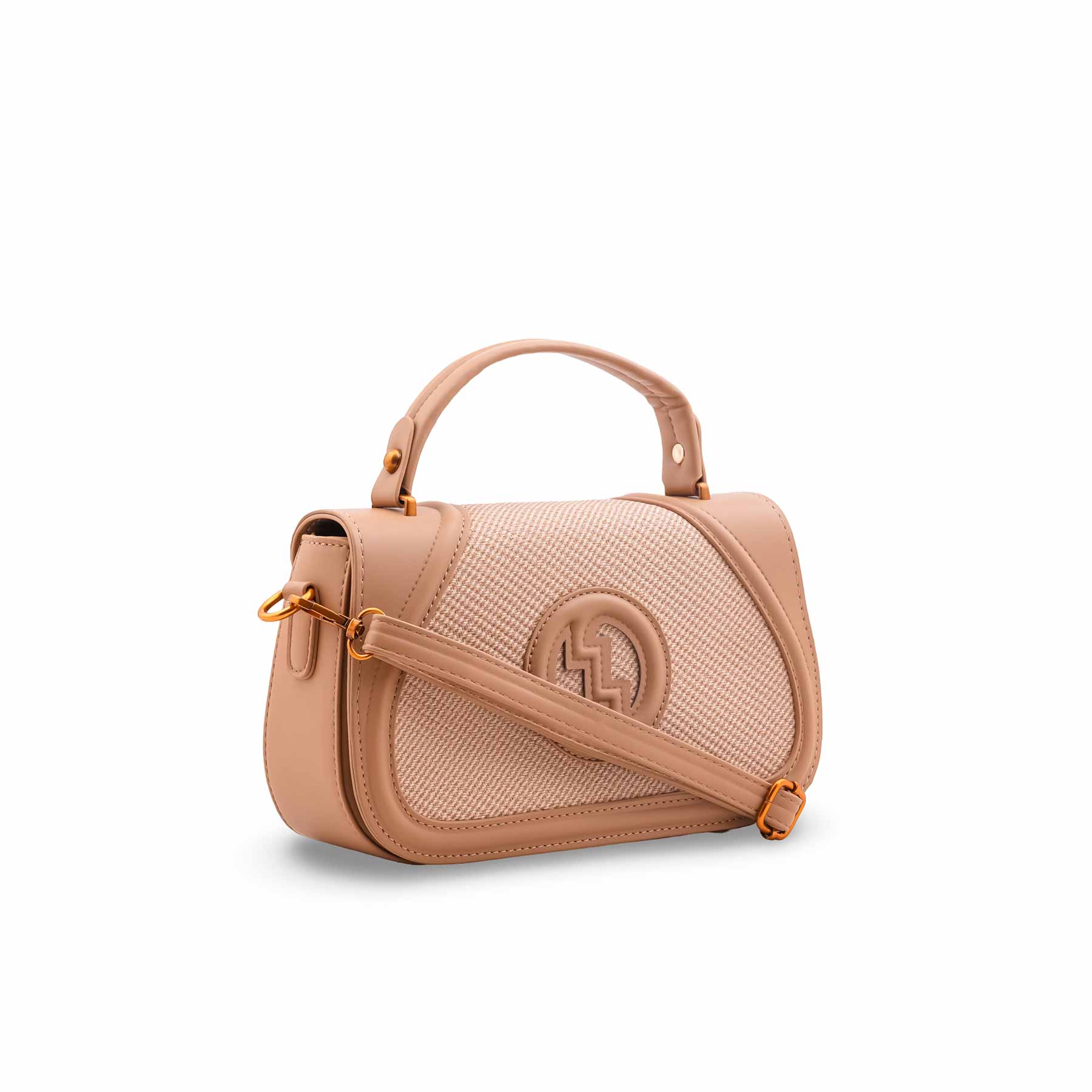Beige Formal Shoulder Bag For Ladies P36586 - Image 3