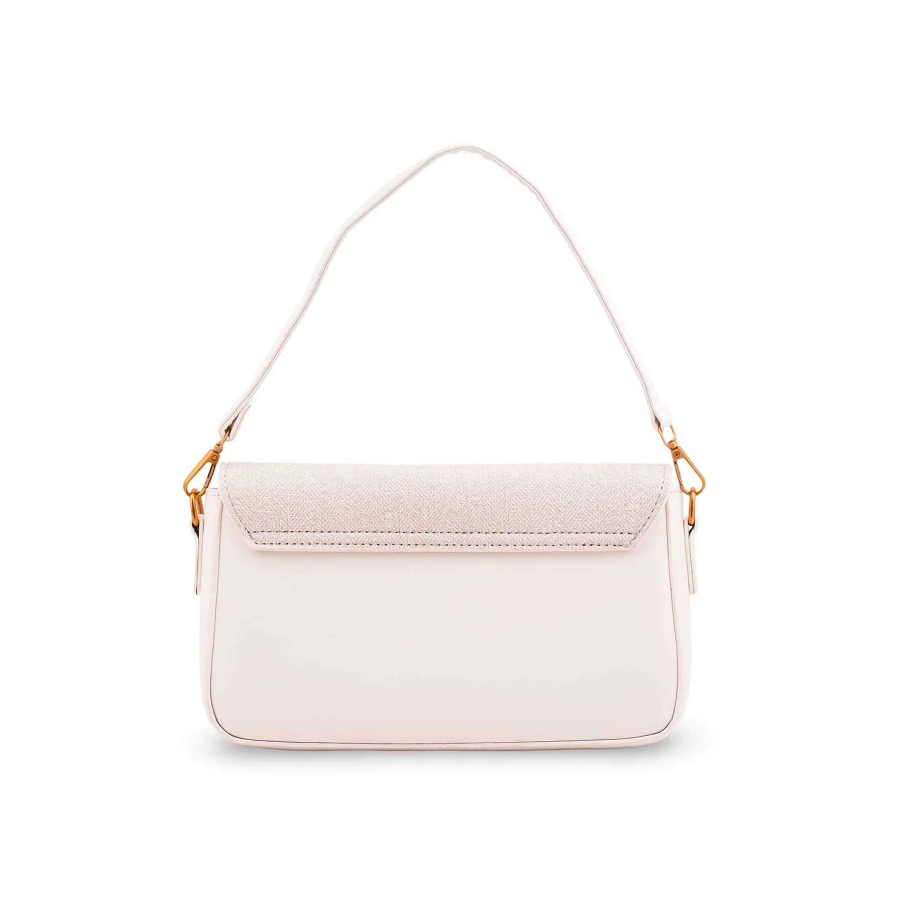 Beige Formal Shoulder Bag For Ladies P36608 - Image 4