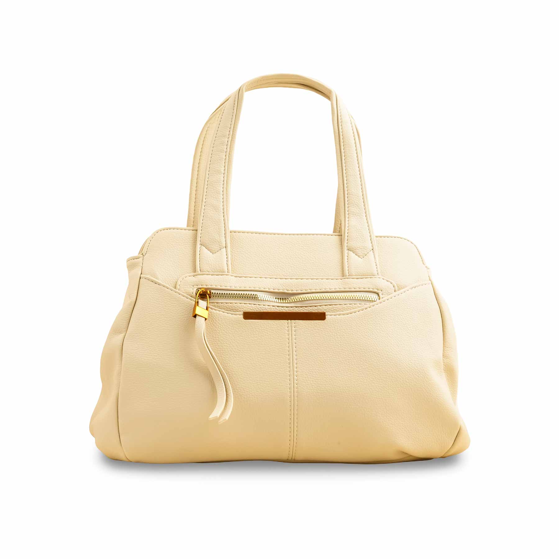 Beige Formal Shoulder Bag For Women P36357 - Image 2