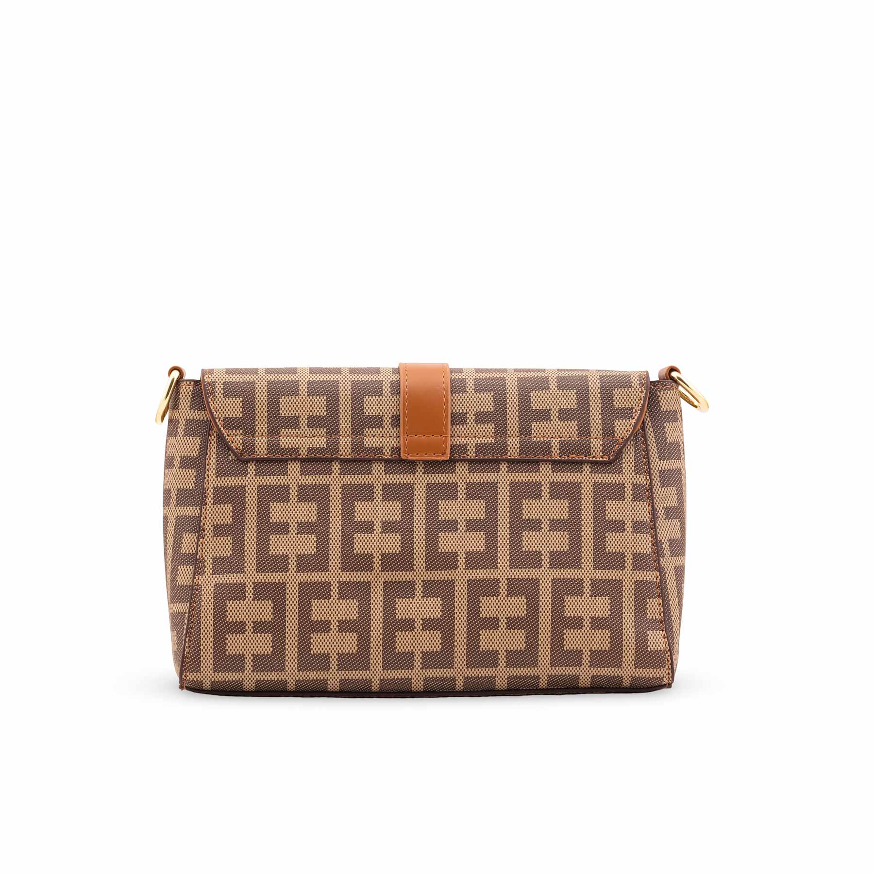 Beige Formal Shoulder Bag For Women P36417 - Image 4