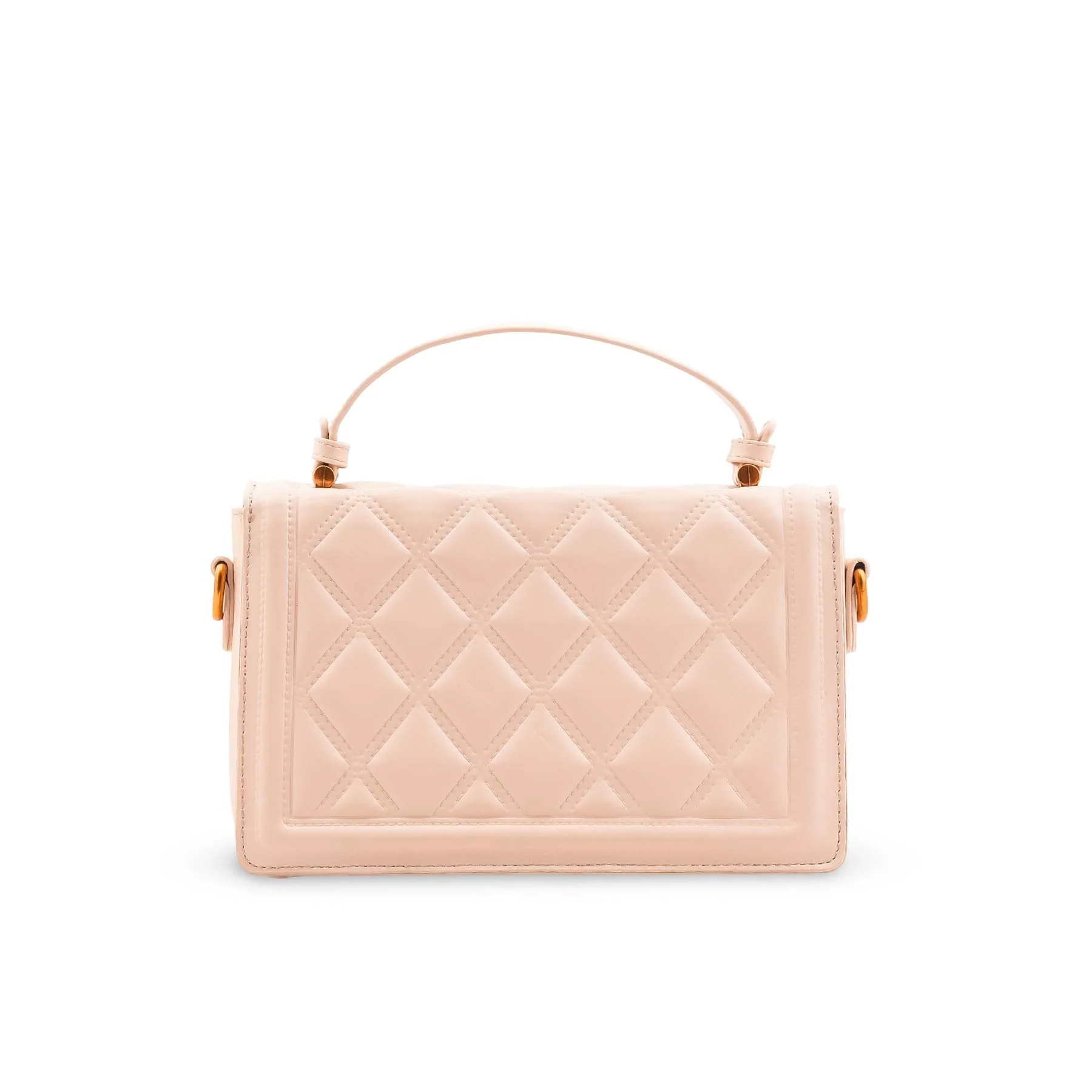 Beige Formal Shoulder Bag For Women P36449 - Image 4
