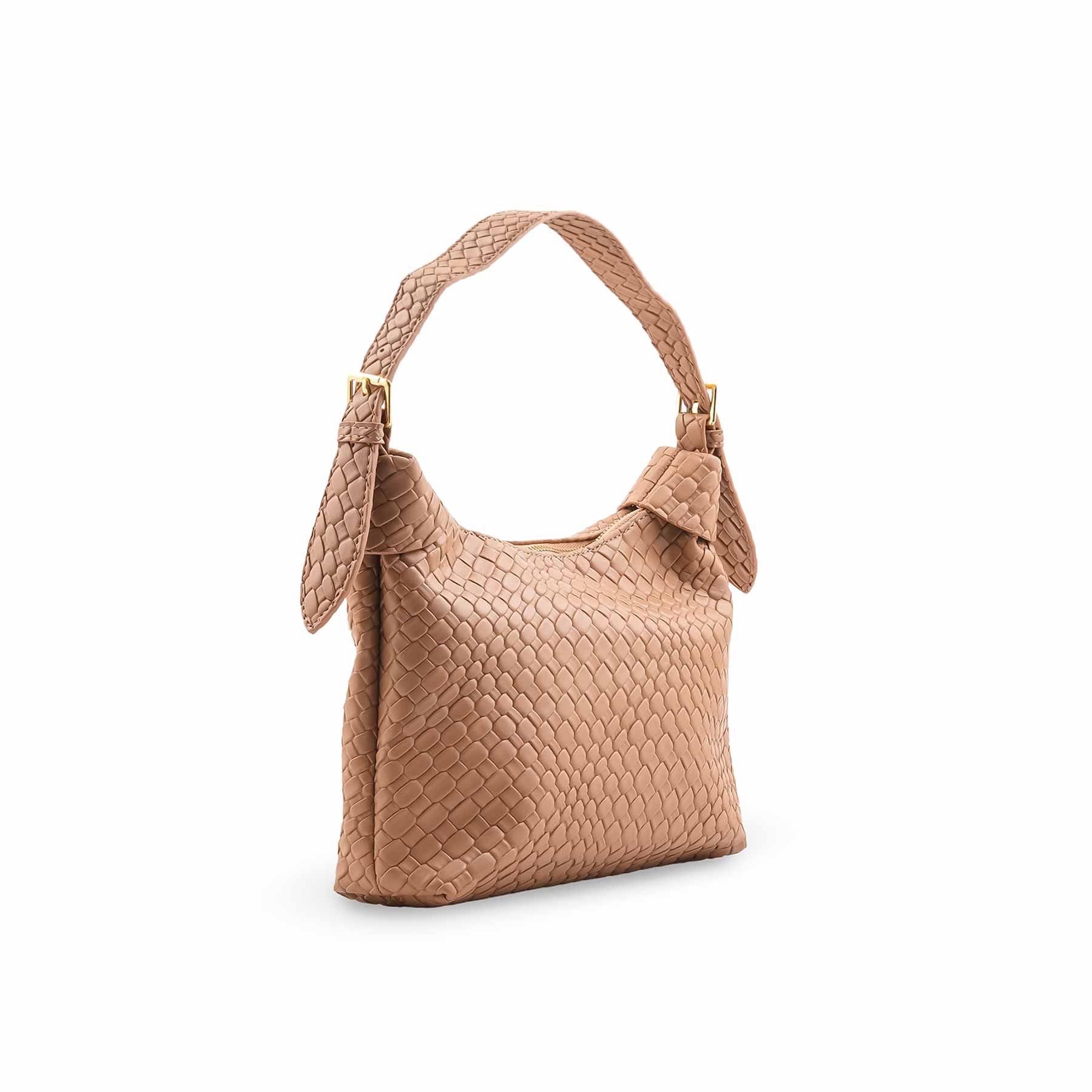 Beige Formal Shoulder Bag For Women P36462 - Image 3