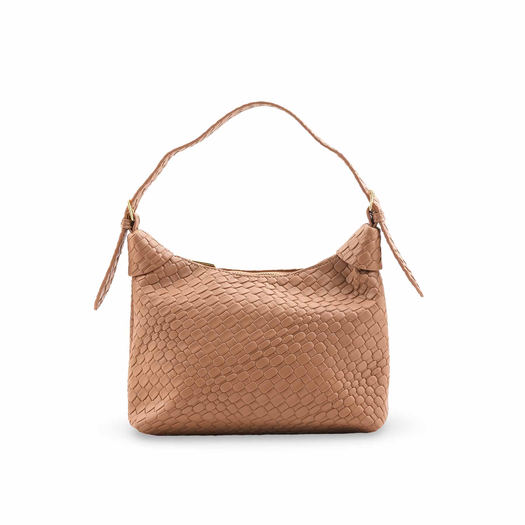 Beige Formal Shoulder Bag For Women P36462 - Image 4