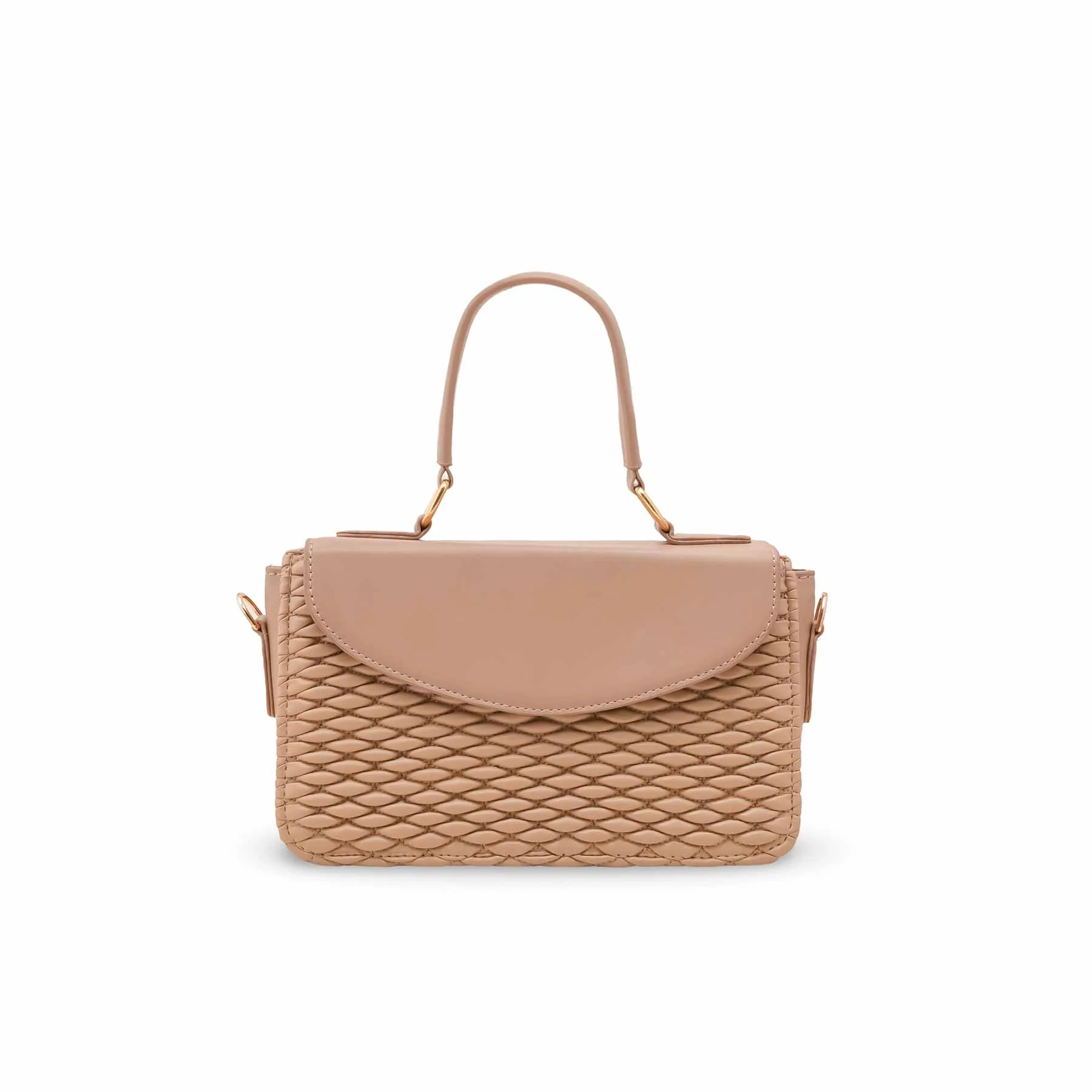Beige Formal Shoulder Bag For Women P55856 - Image 2