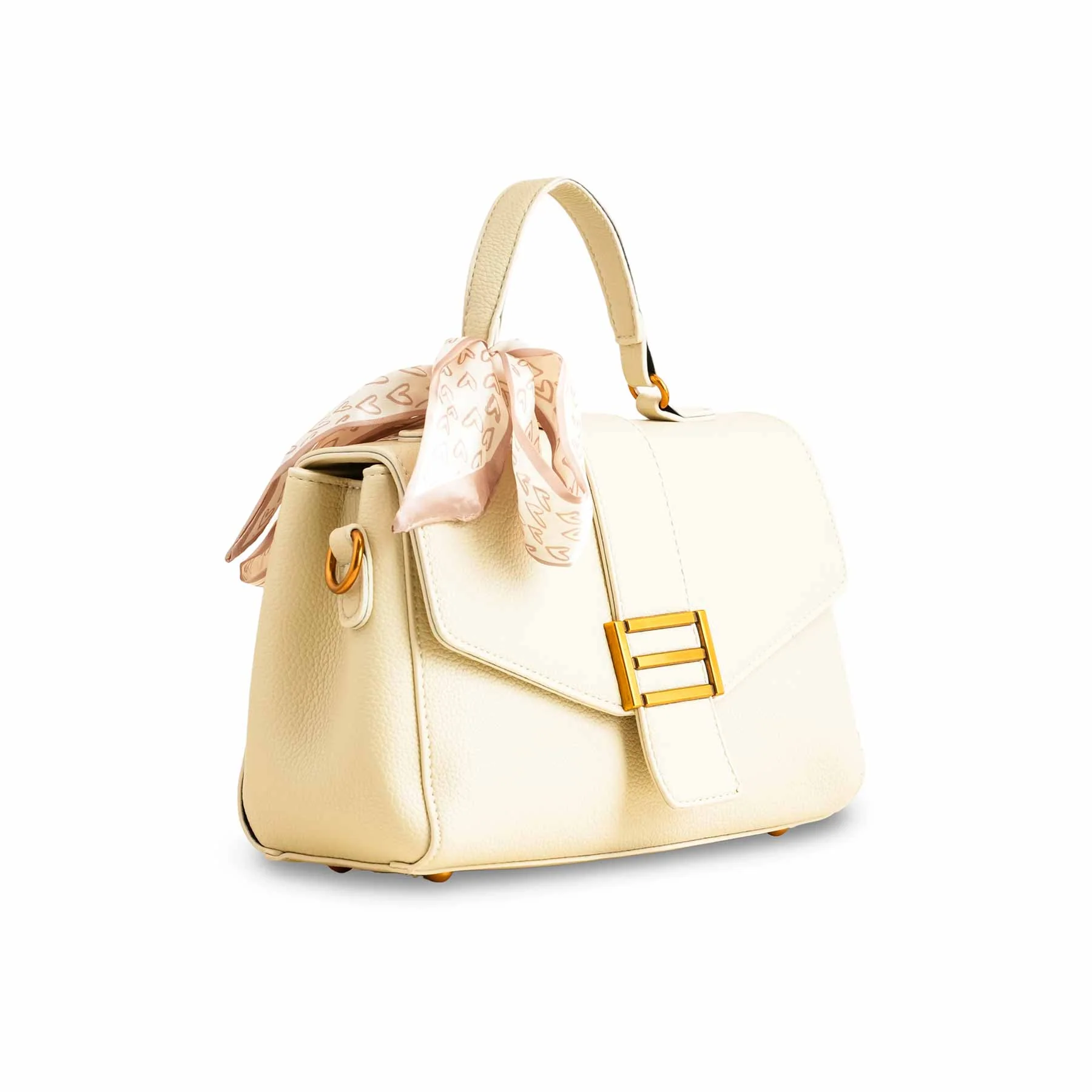 Beige Formal Shoulder Bag P36302 - Image 3