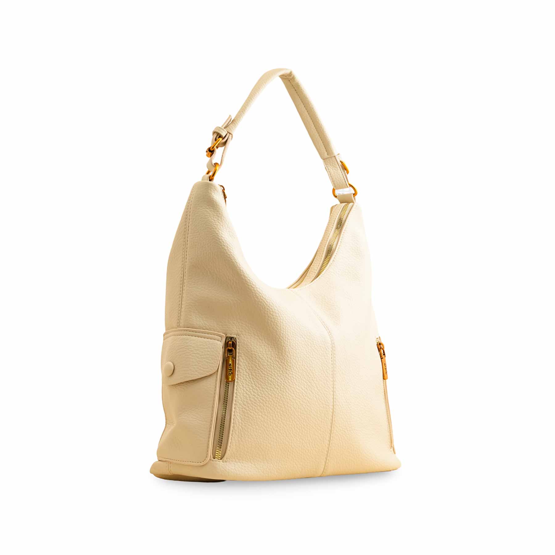 Beige Formal Shoulder Bag P36381 - Image 3