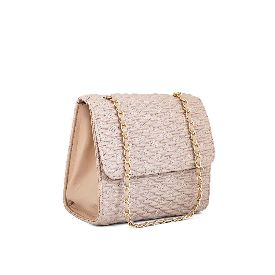 Beige Formal Shoulder Bag P55621 - Image 2