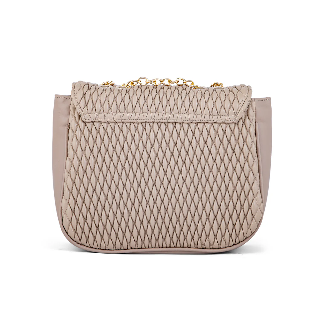 Beige Formal Shoulder Bag P55623 - Image 3