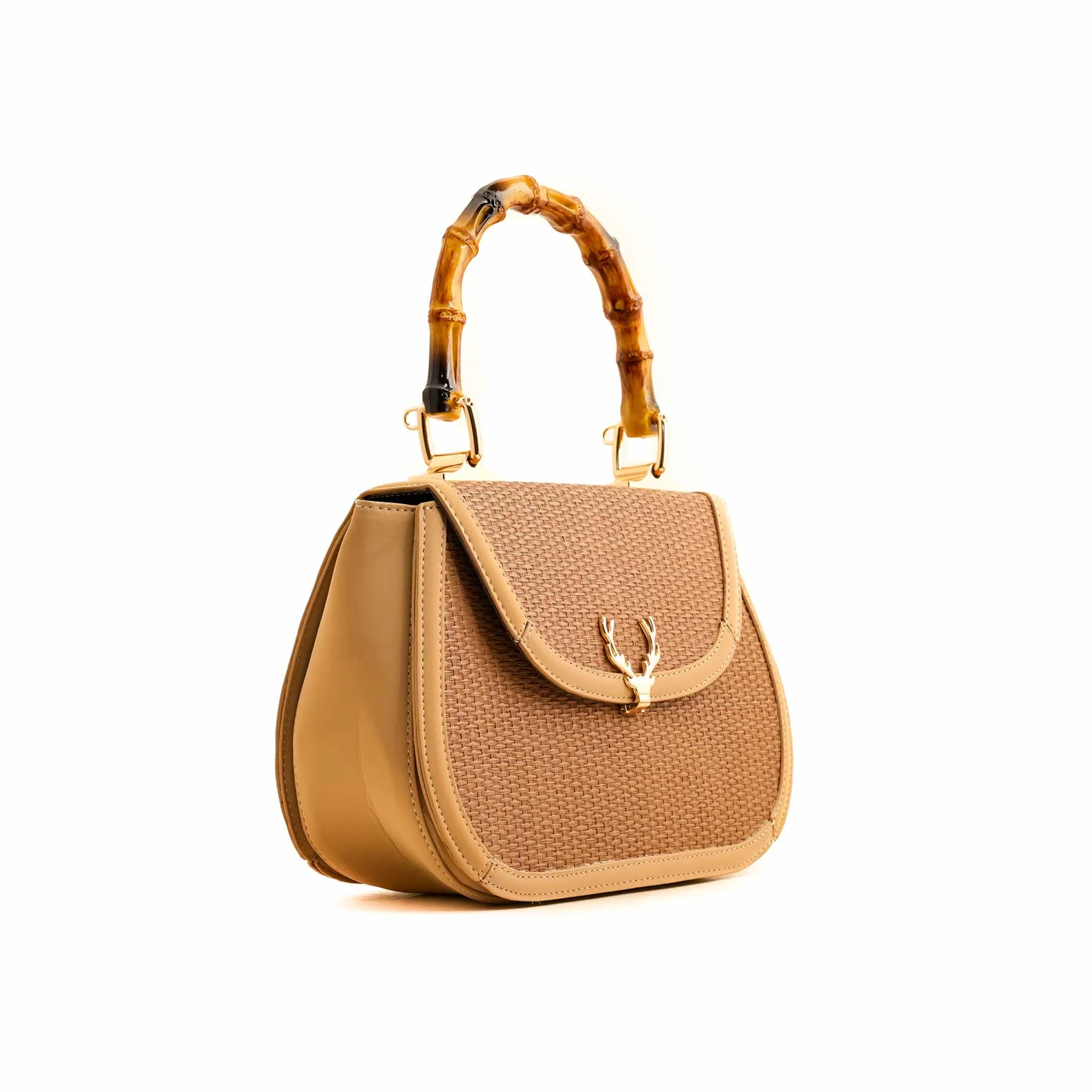Beige Formal Shoulder Bag P55731 - Image 3