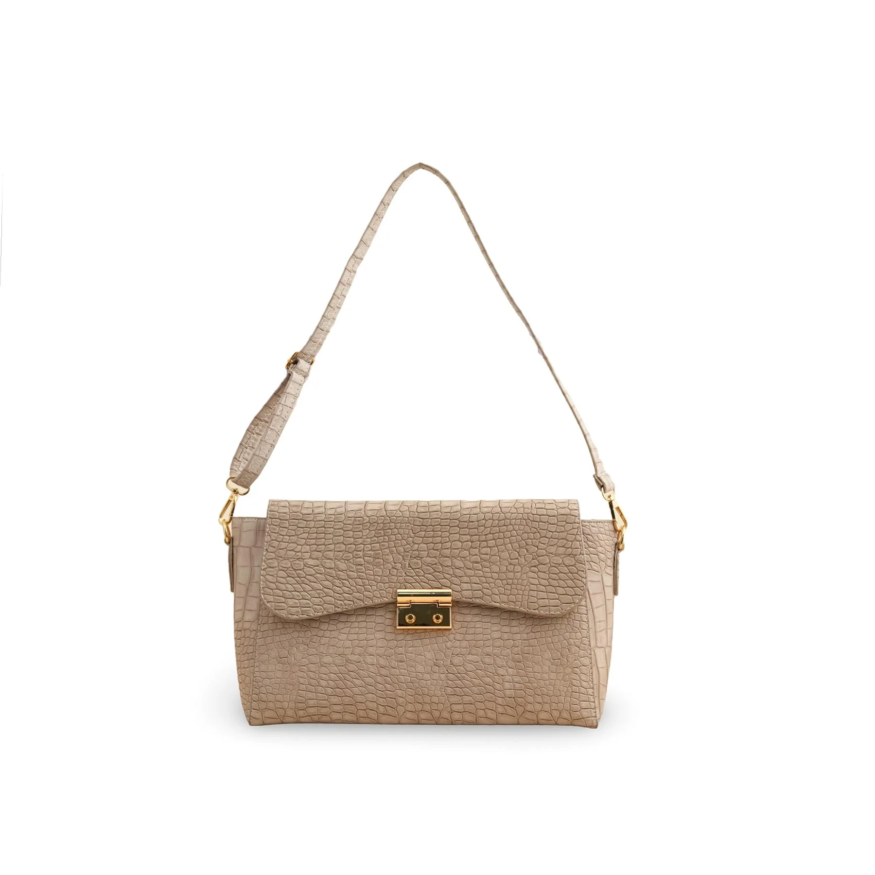 Beige Formal Shoulder Bag P55766 - Image 2