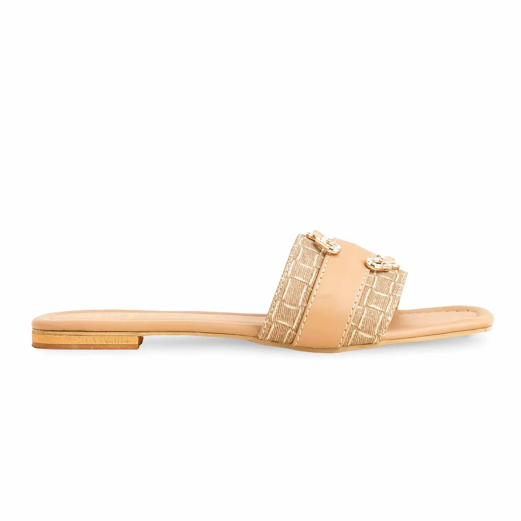 Beige Formal Slipper For Ladies FR8297 - Image 2