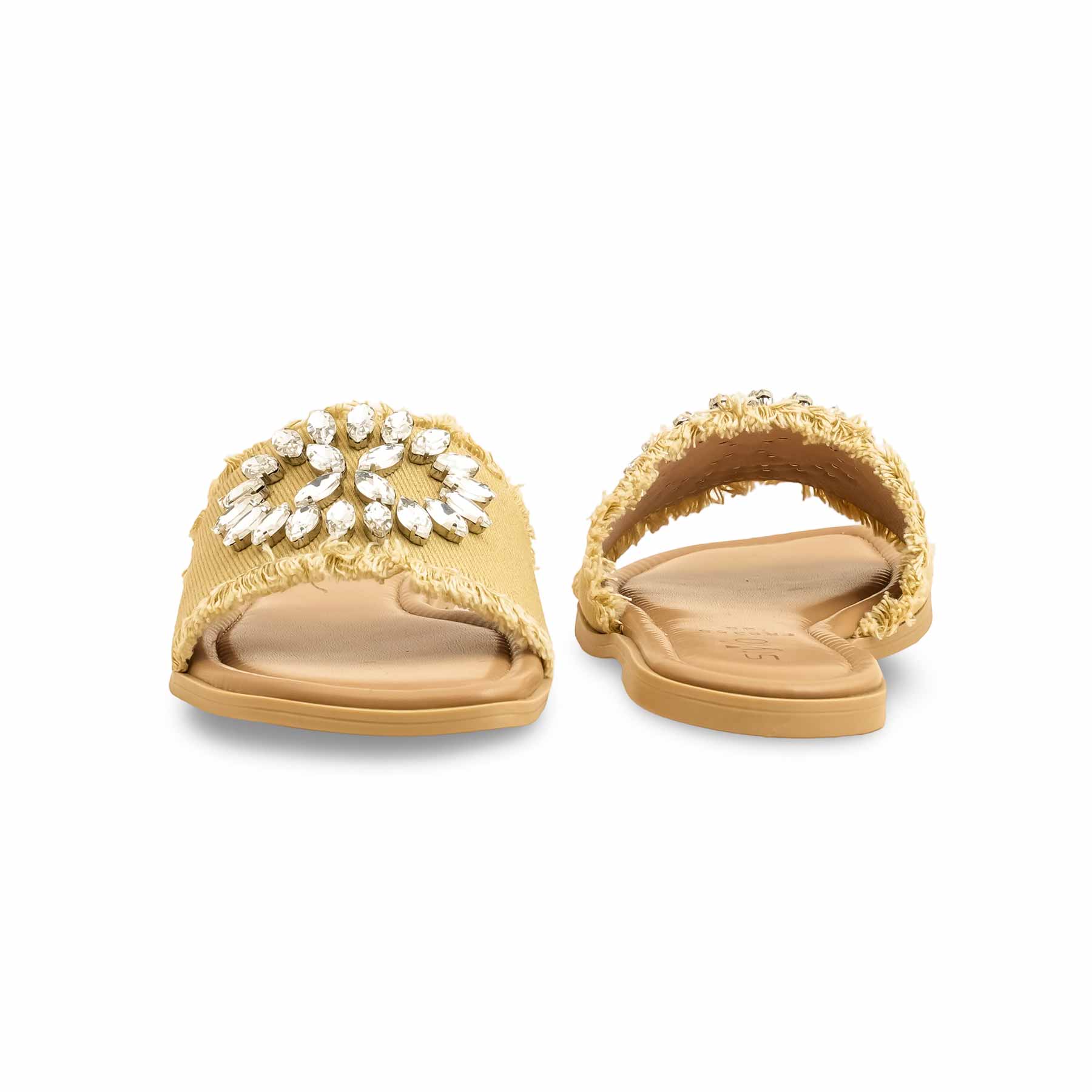 Beige Formal Slipper For Ladies FR8355 - Image 4