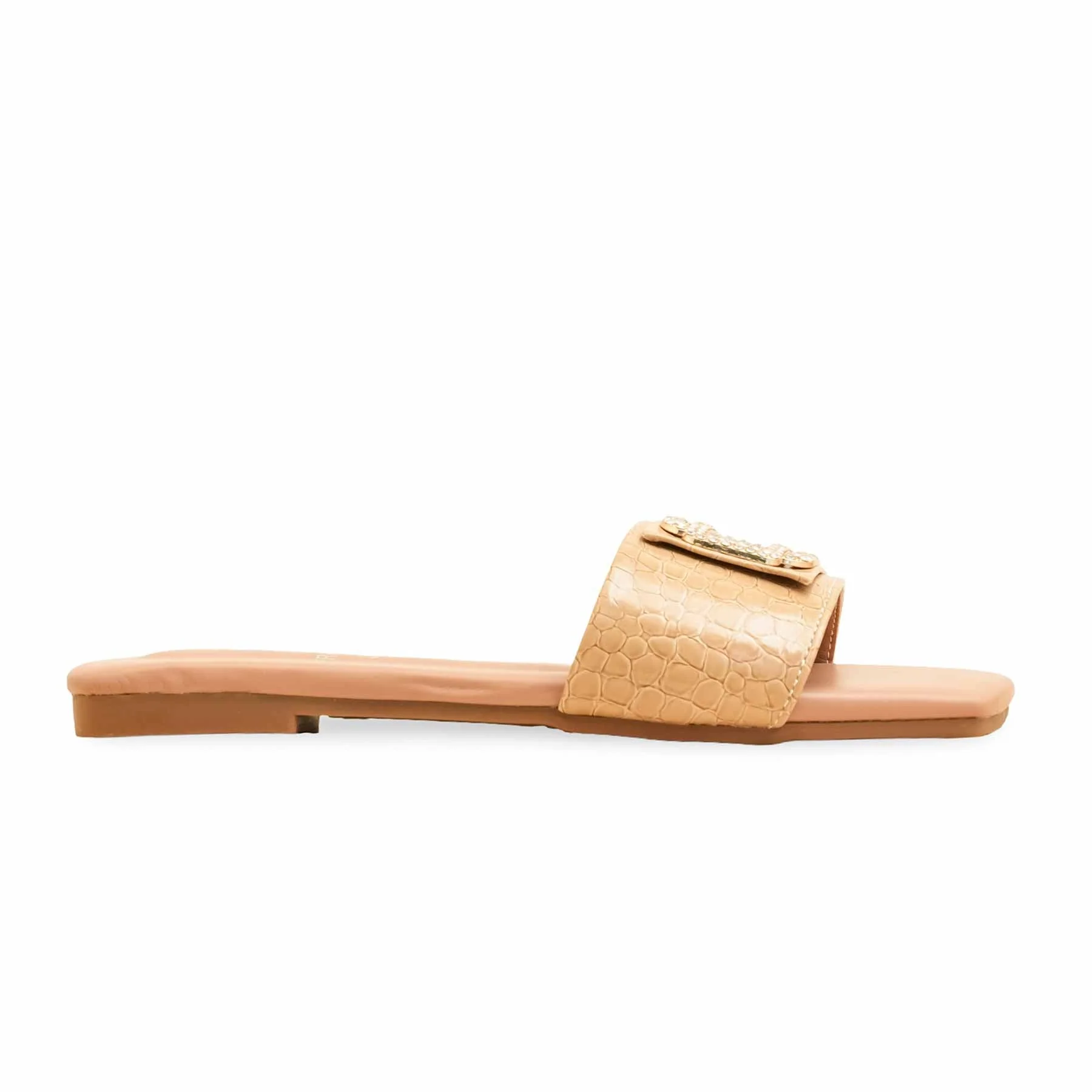 Beige Formal Slipper For Ladies FR8419 - Image 2