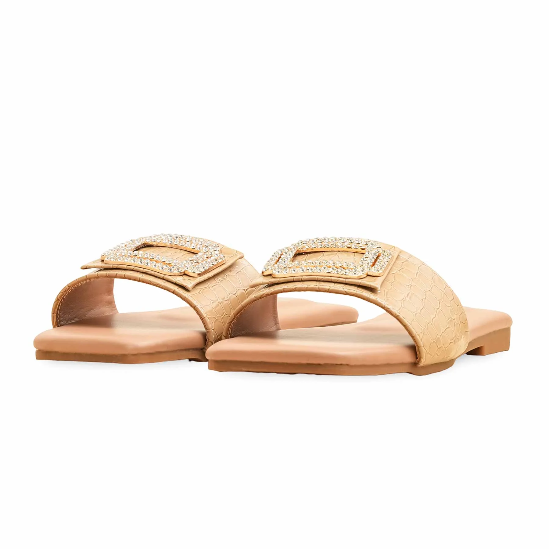 Beige Formal Slipper For Ladies FR8419 - Image 3