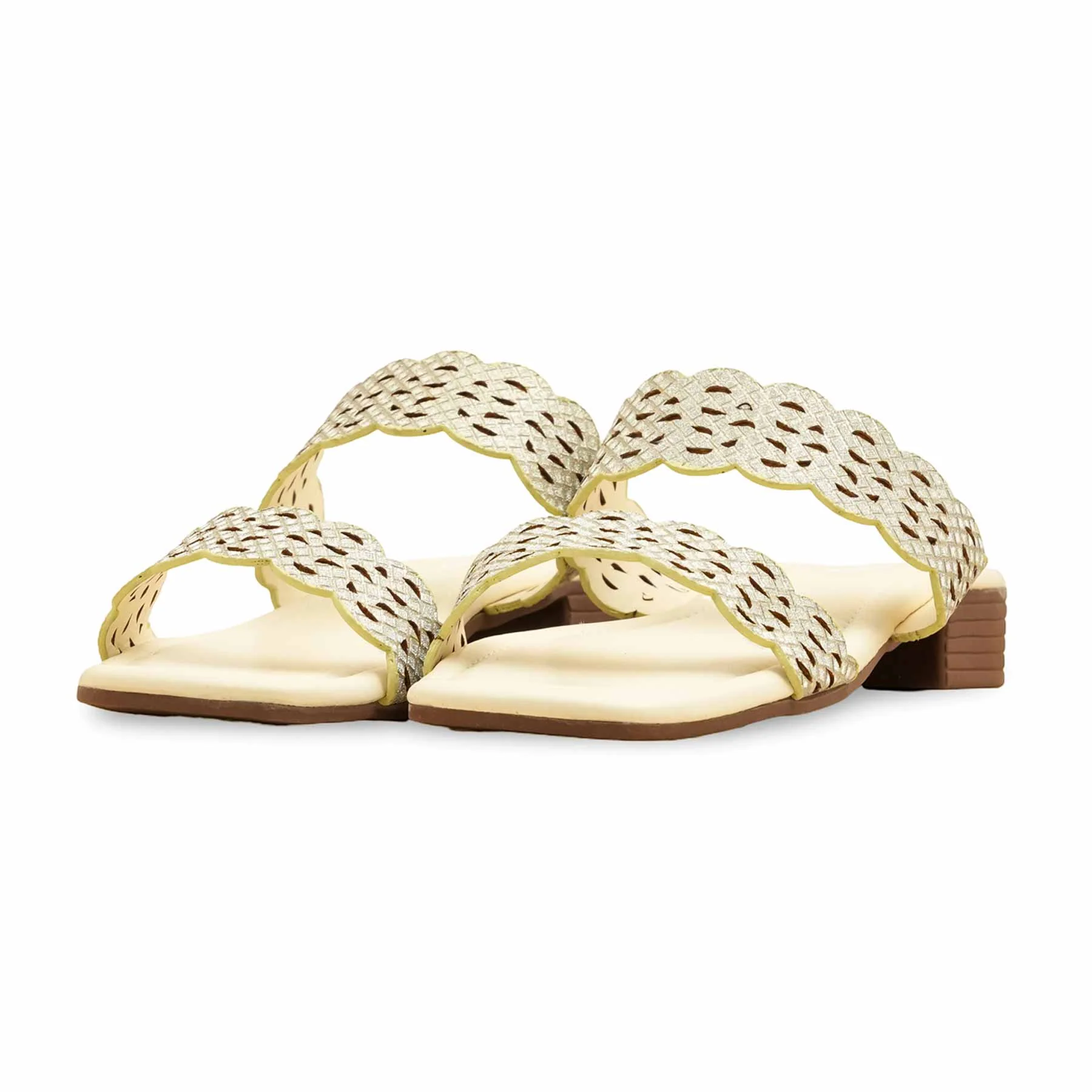 Beige Formal Slipper For Ladies FRS009 - Image 3