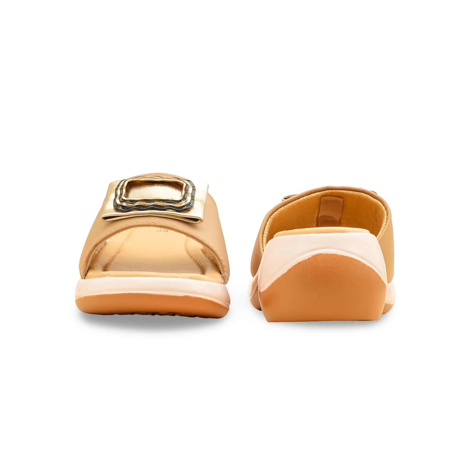 Beige Formal Slipper For Ladies PU0597 - Image 4