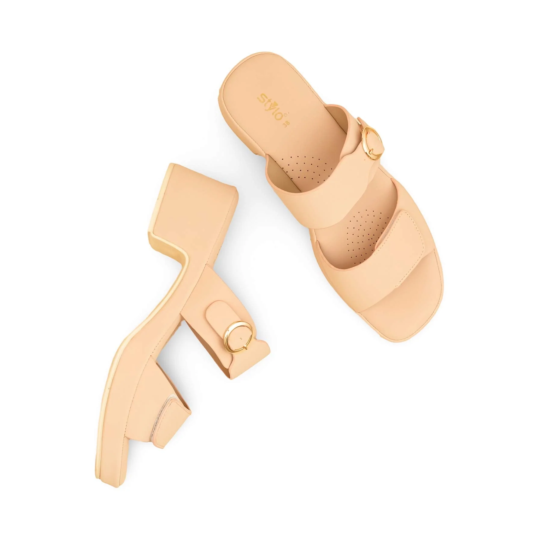 Beige Formal Slipper For Ladies PU0622 - Image 5