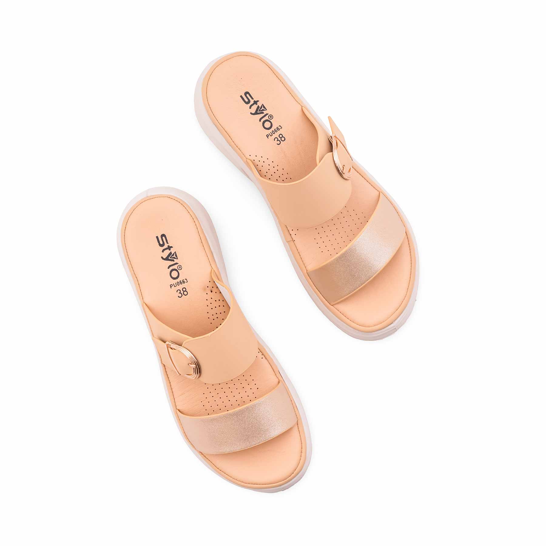 Beige Formal Slipper For Ladies PU0663 - Image 5