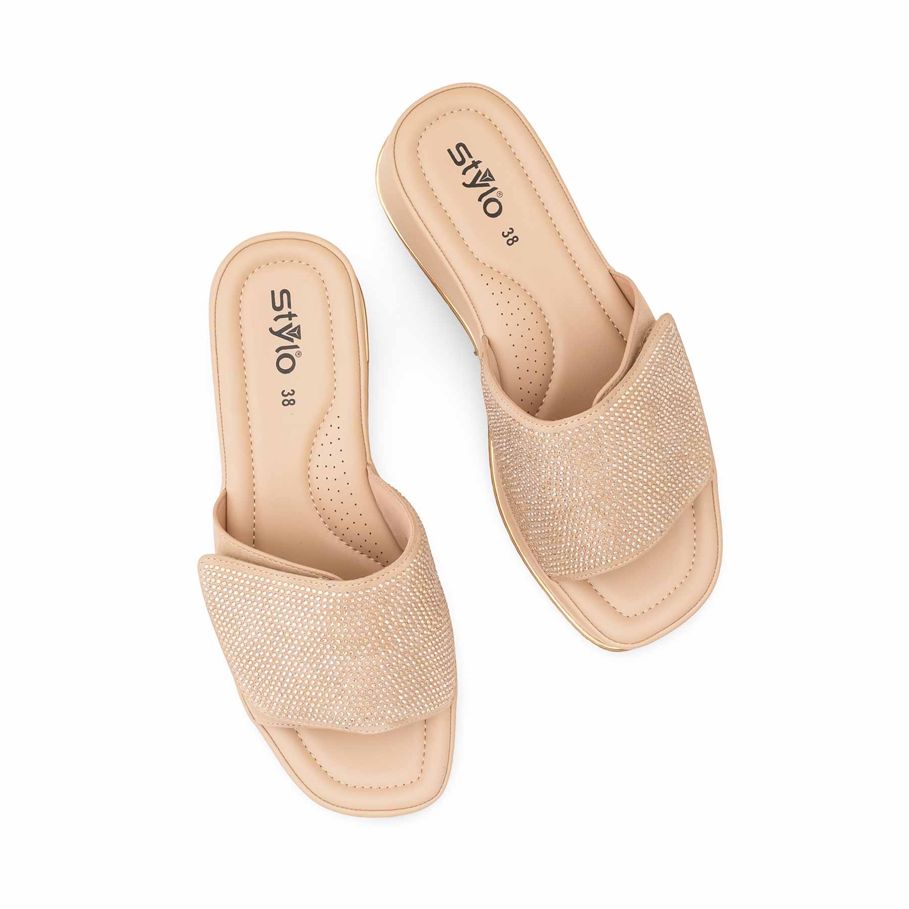 Beige Formal Slipper For Ladies PU0715 - Image 5