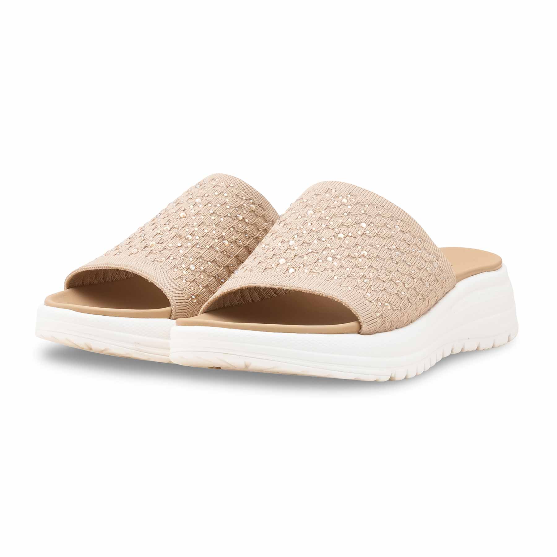 Beige Formal Slipper For Ladies PU0717 - Image 3