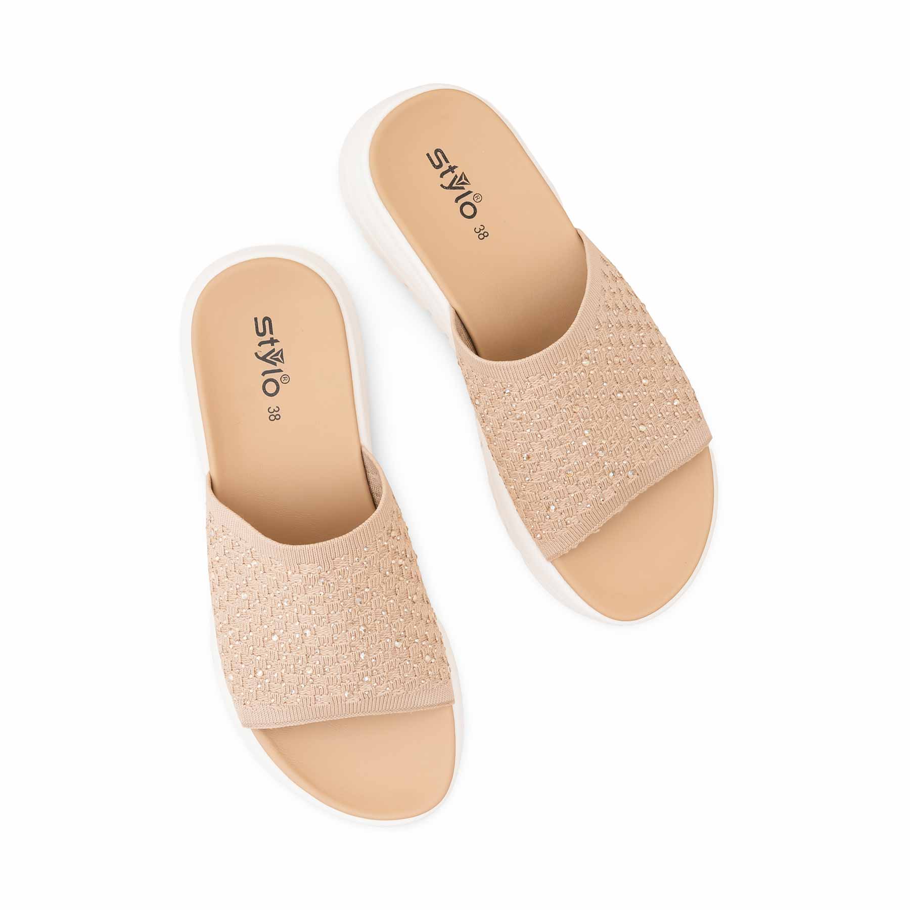 Beige Formal Slipper For Ladies PU0717 - Image 5