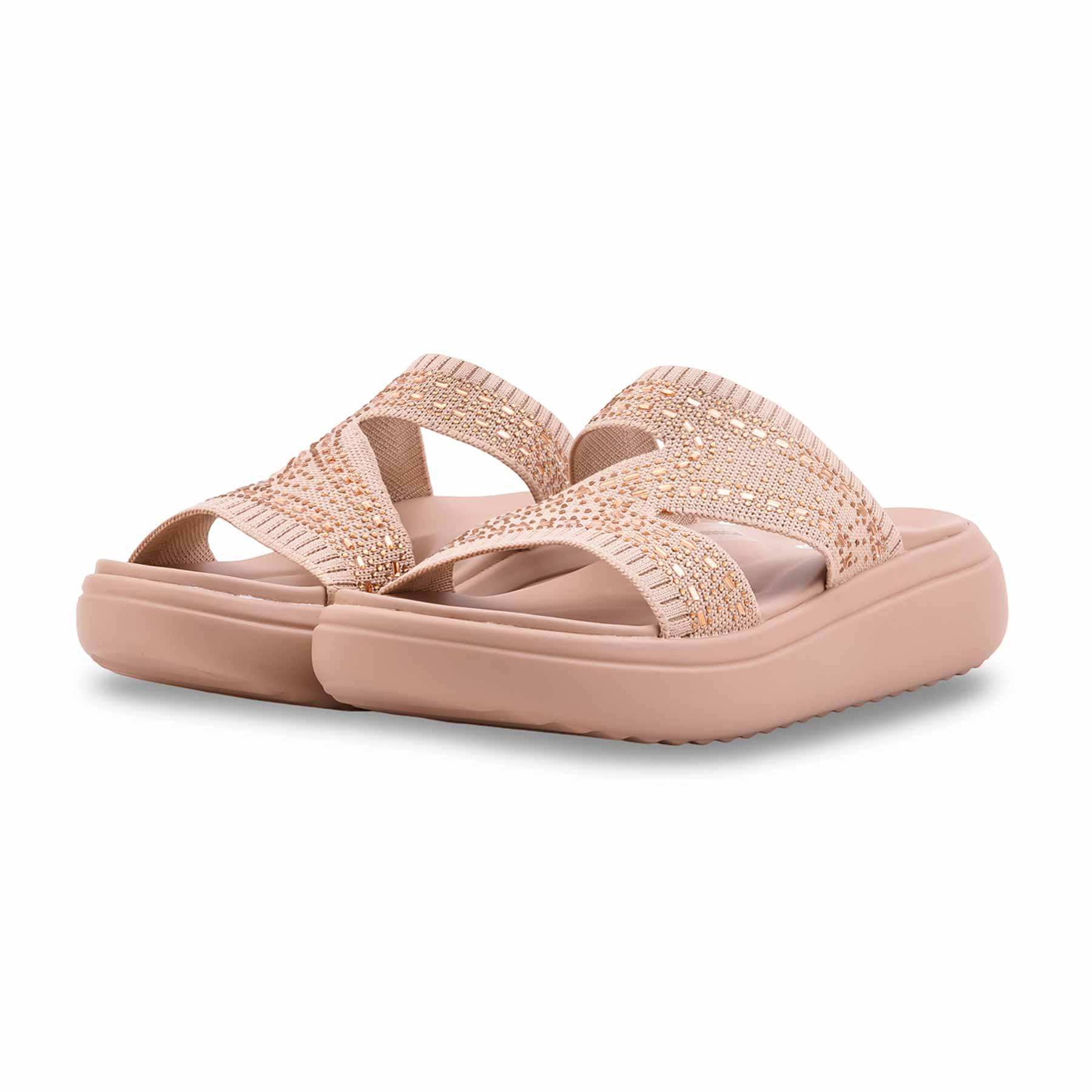 Beige Formal Slipper For Ladies PU0800 - Image 3