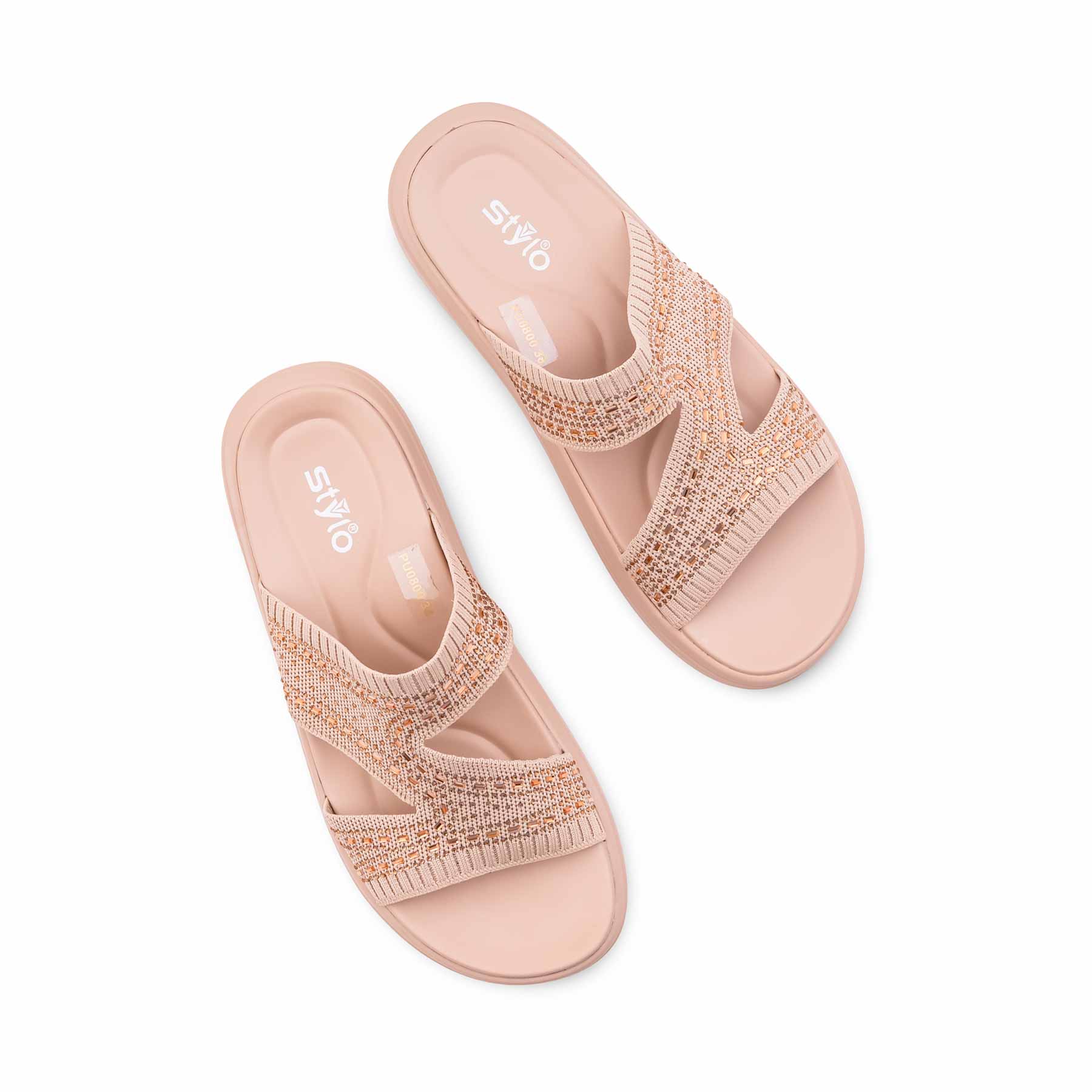 Beige Formal Slipper For Ladies PU0800 - Image 5