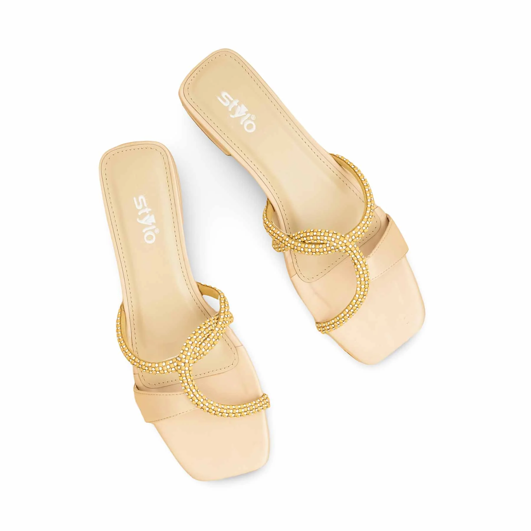 Beige Formal Slipper For Women FRS007 - Image 5