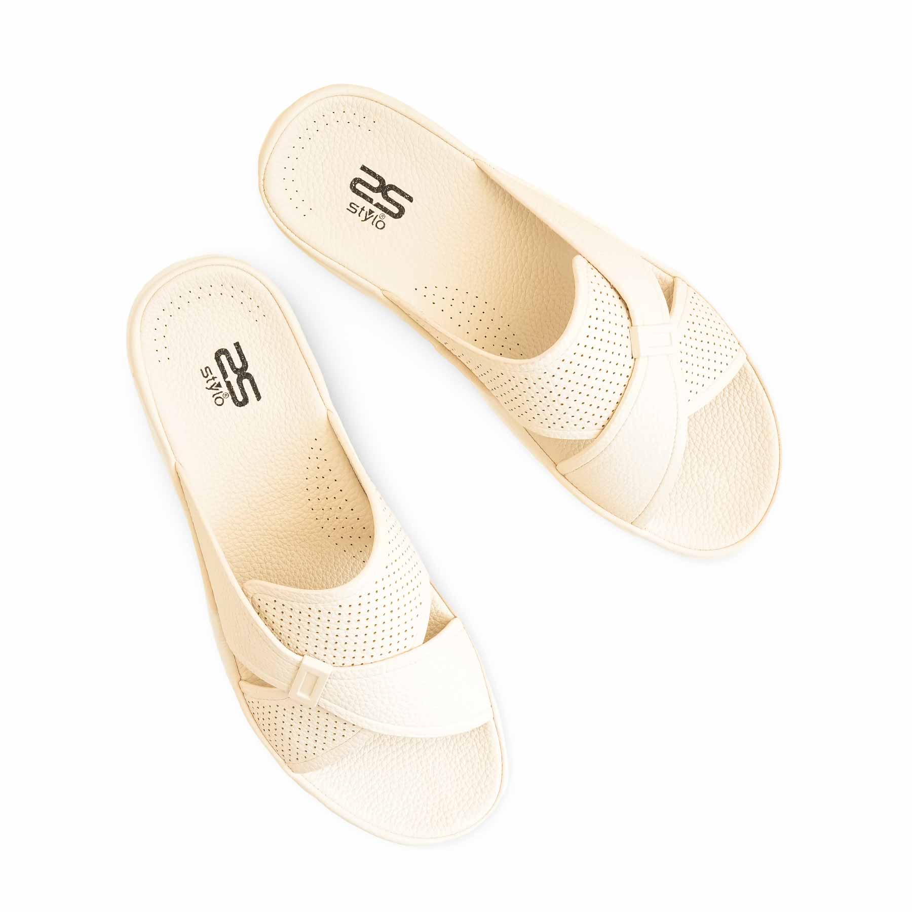 Beige Formal Slipper For Women PU0375 - Image 5