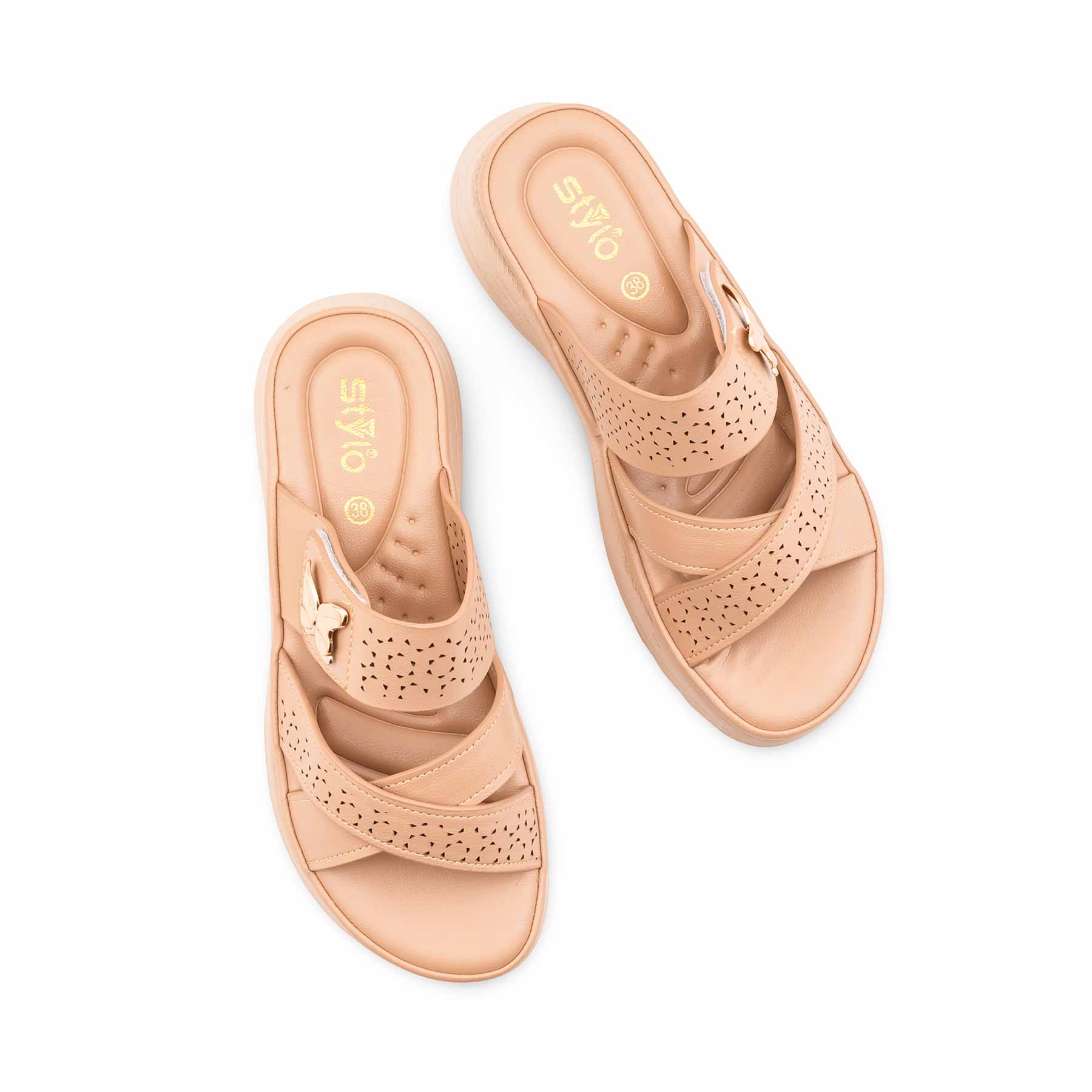 Beige Formal Slipper For Women PU0681 - Image 5