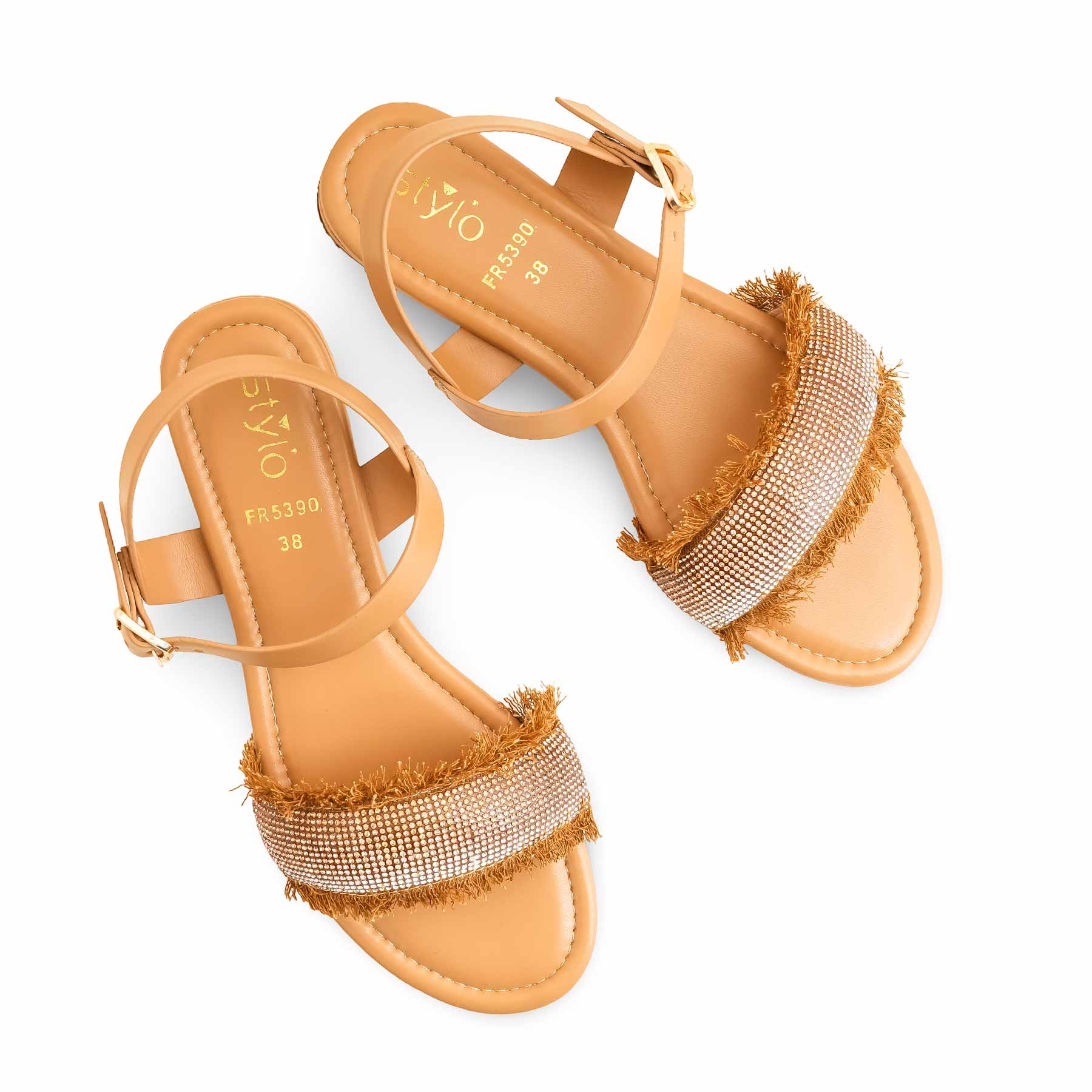 Beige Formal Women Sandal FR5390 - Image 5