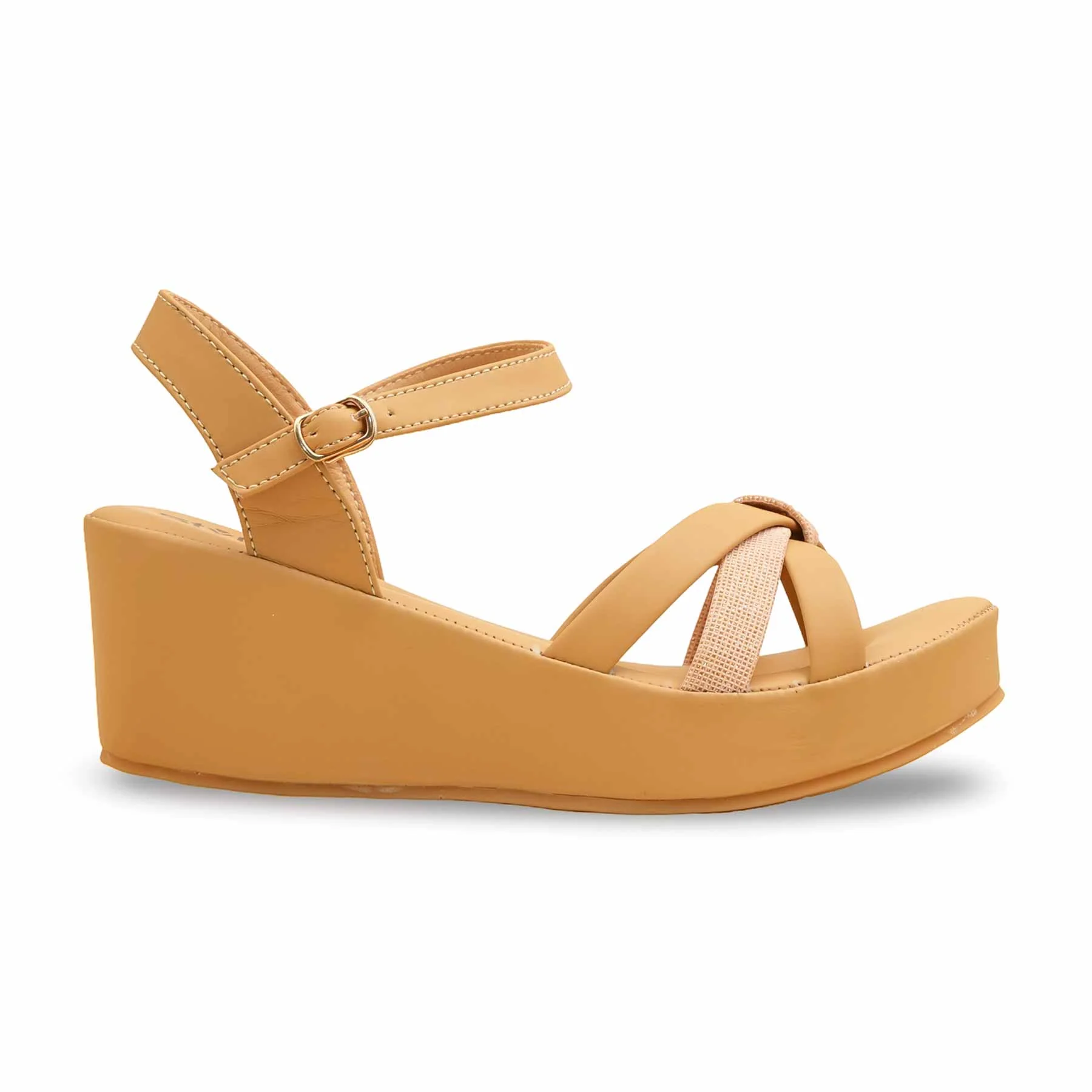 Beige Formal Women Sandal PU0591 - Image 2