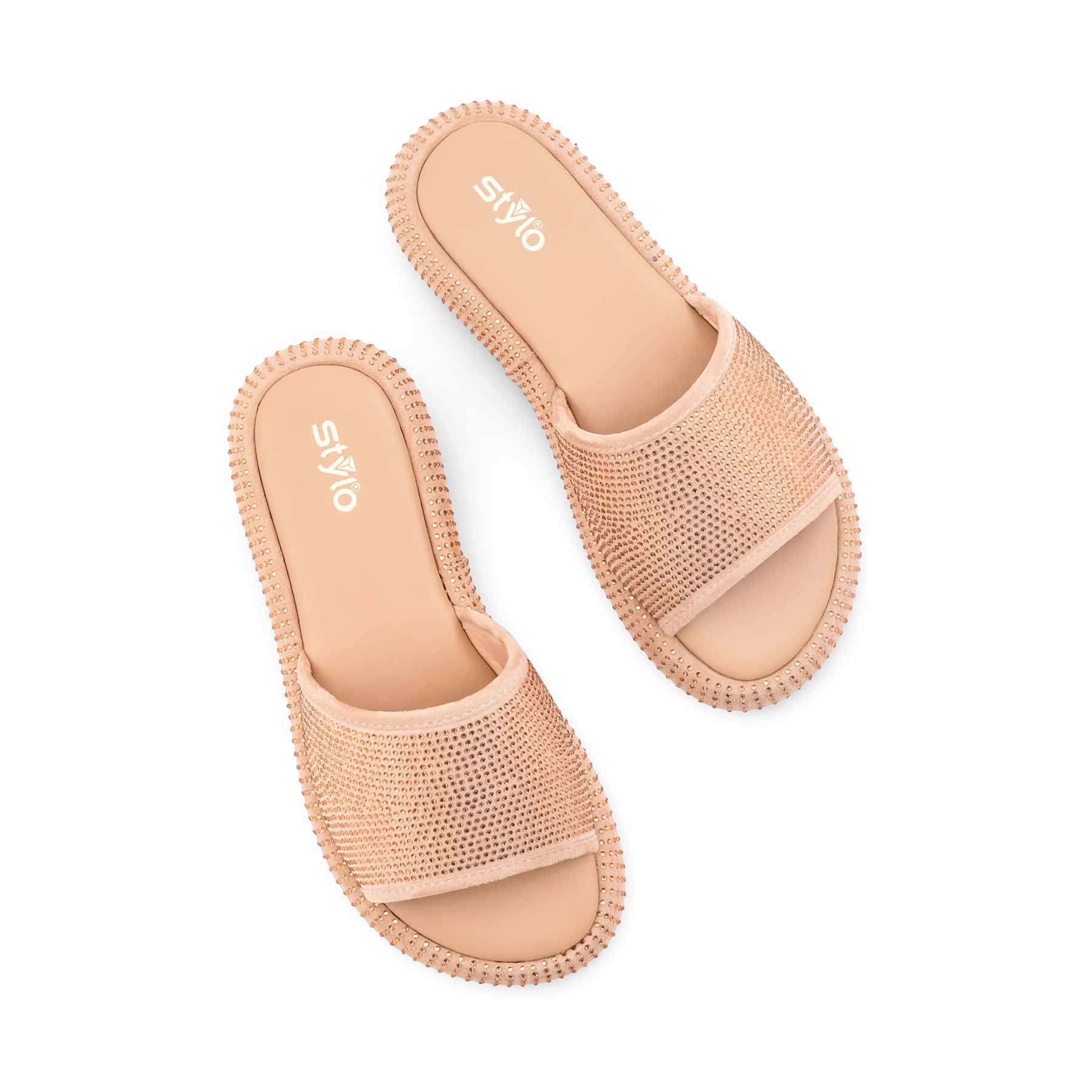 Beige Formal Women Slipper PU0748 - Image 5