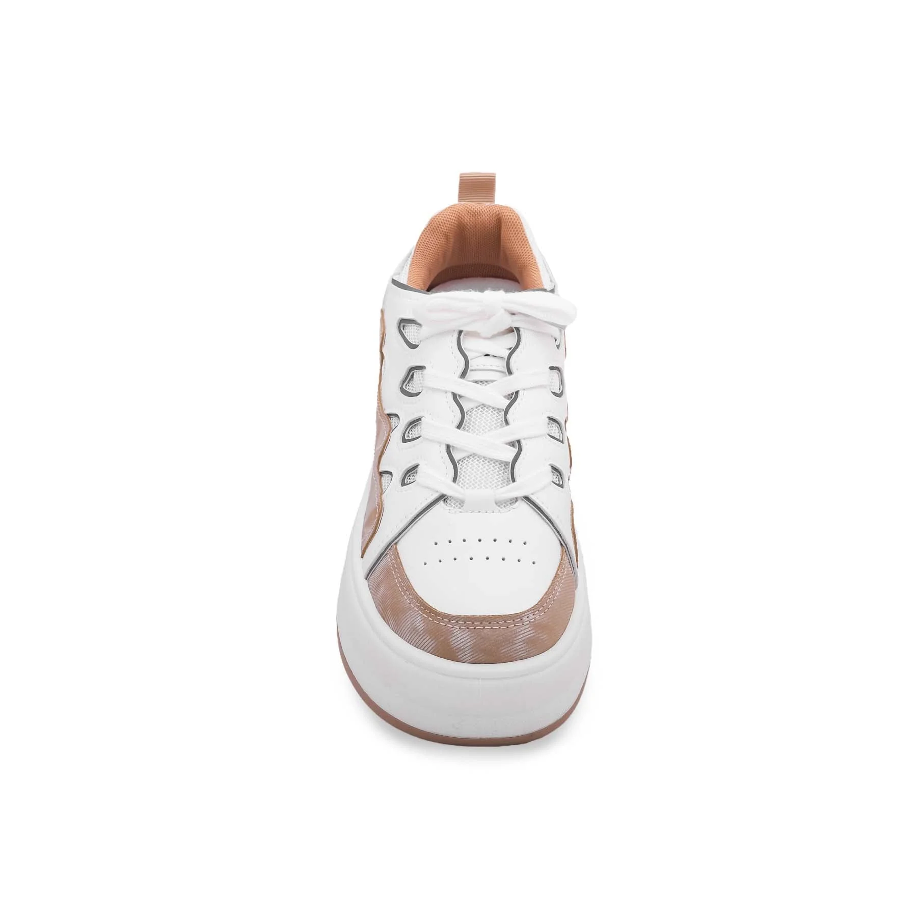 Beige High Sole Sneaker AT7222 - Image 3