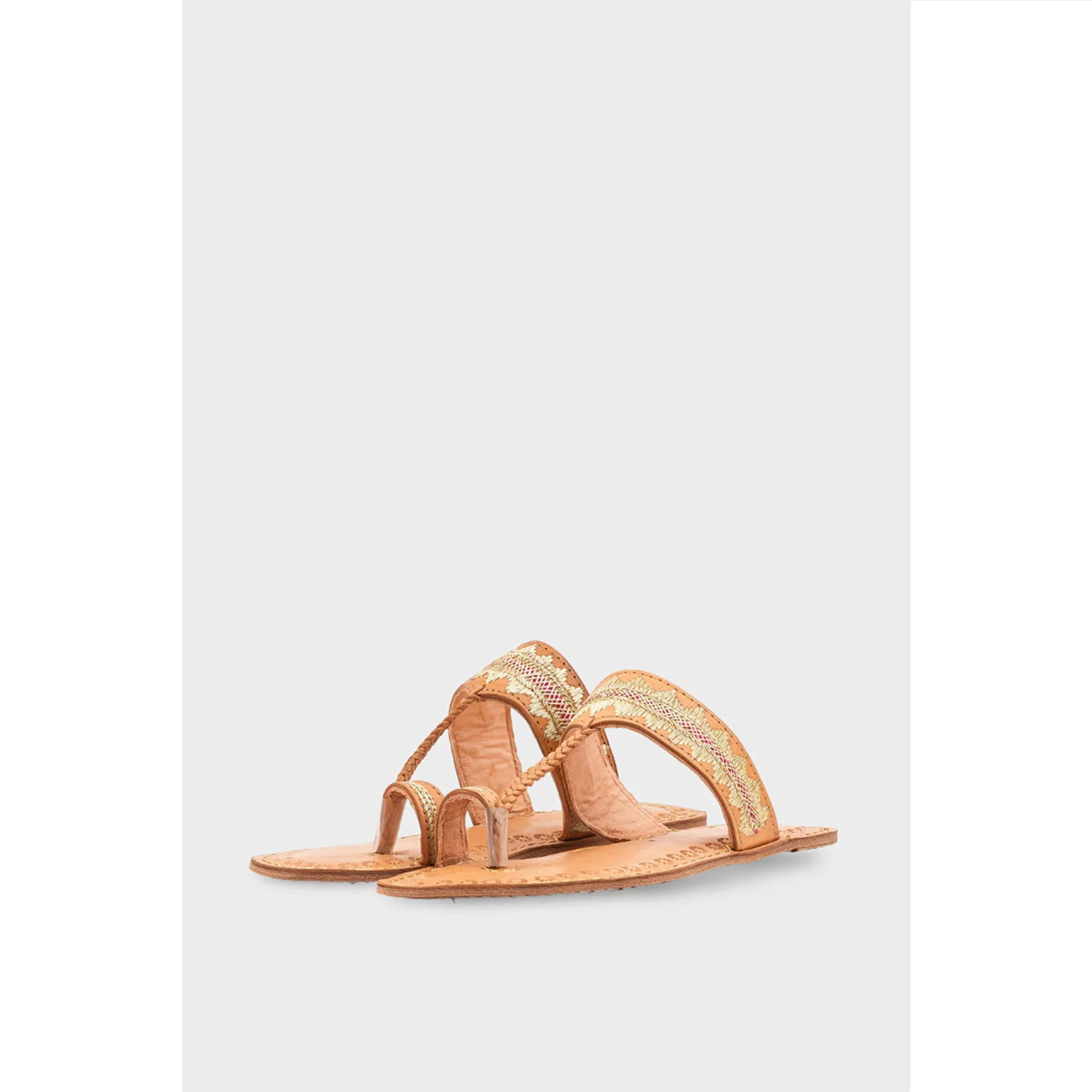 Beige Kolapoori Chappal EC0255 - Image 3