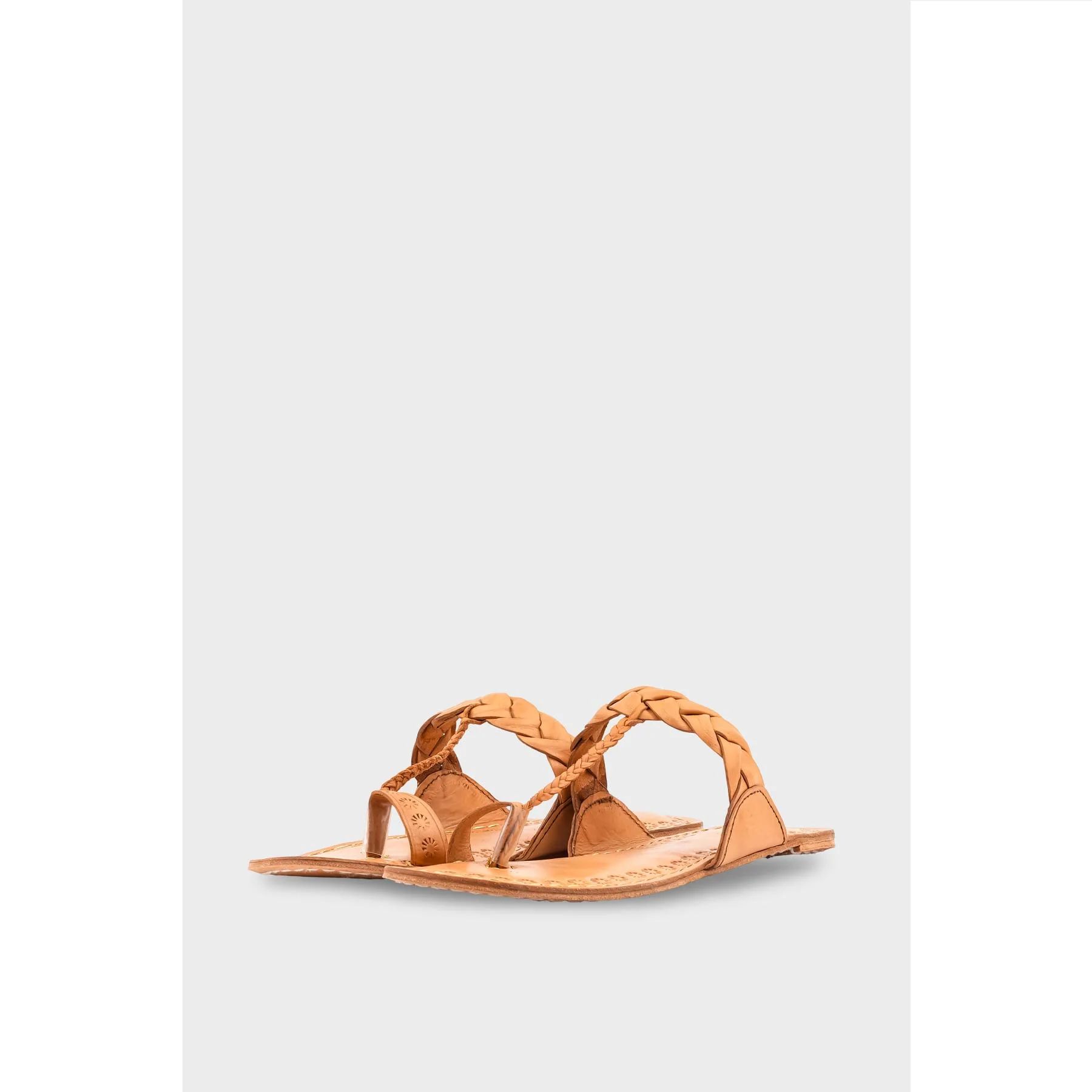 Beige Kolapoori Chappal EC0258 - Image 3