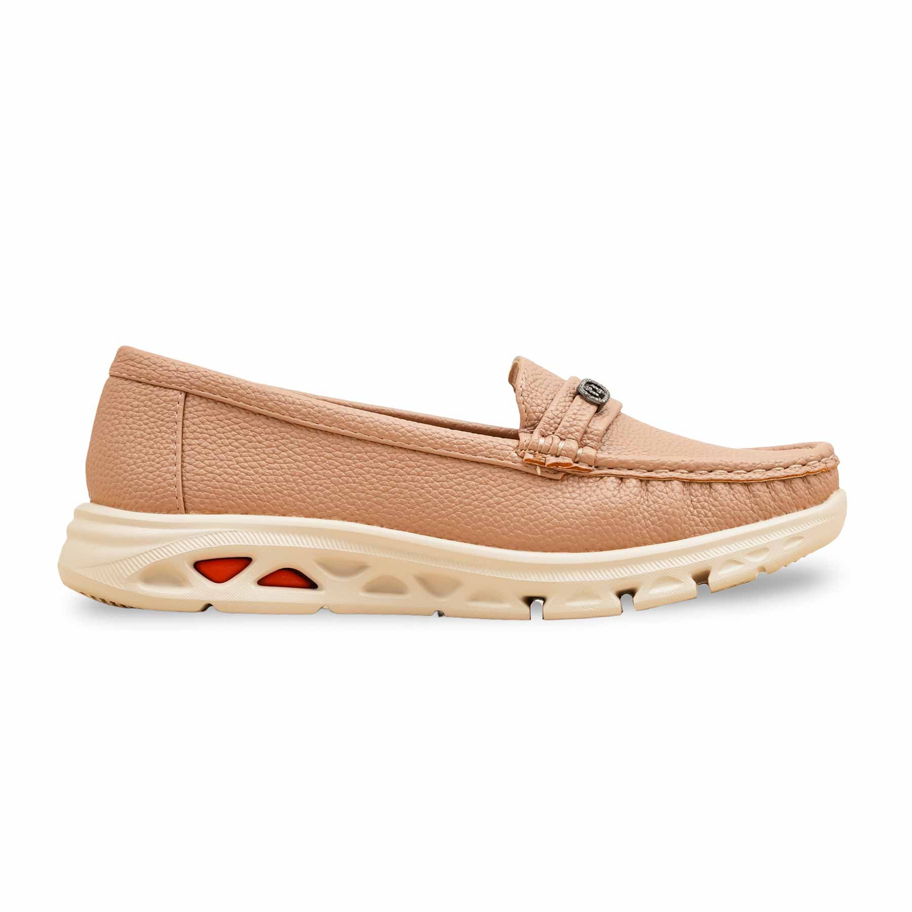 Beige Moccasin For Ladies WN4518 - Image 3