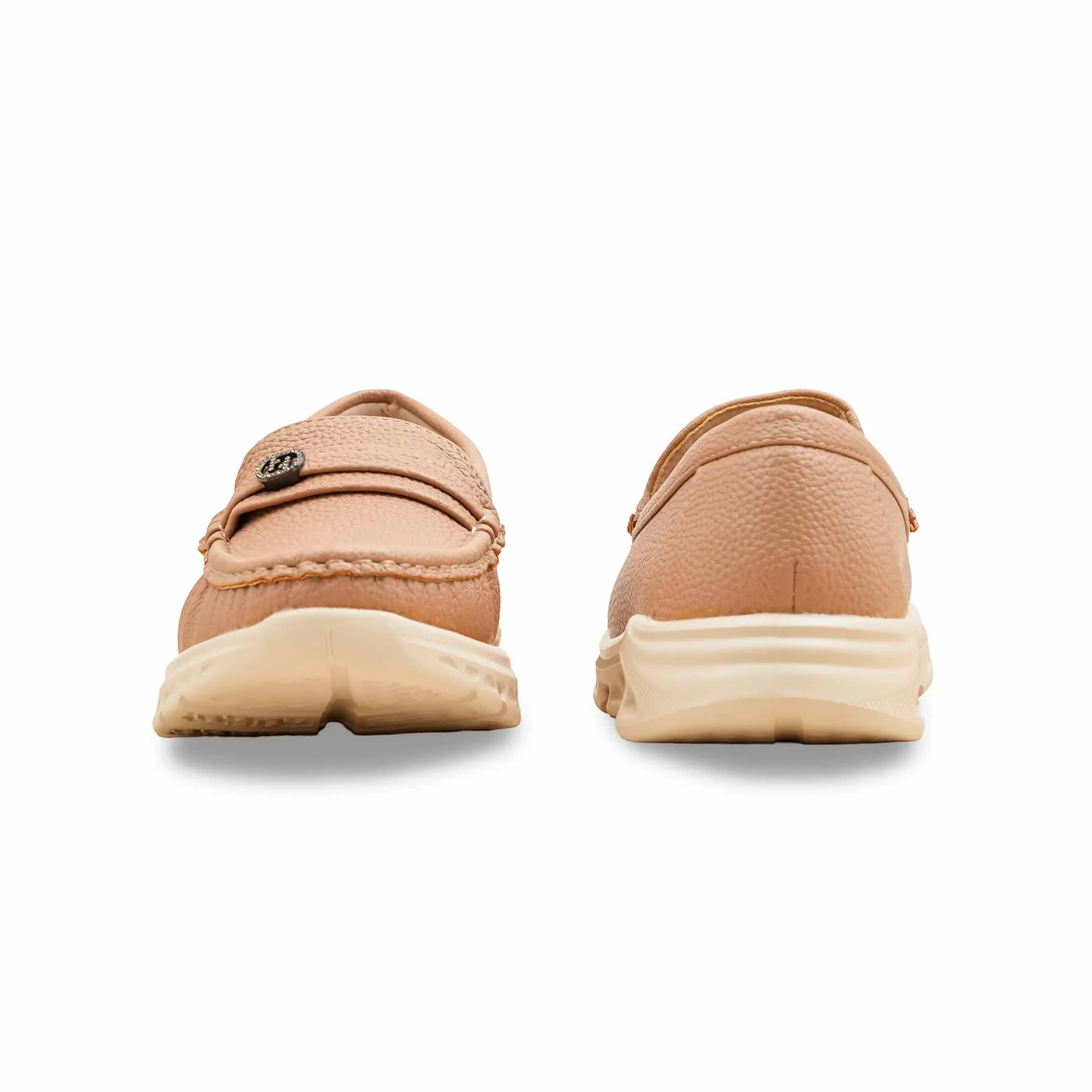 Beige Moccasin For Ladies WN4518 - Image 5