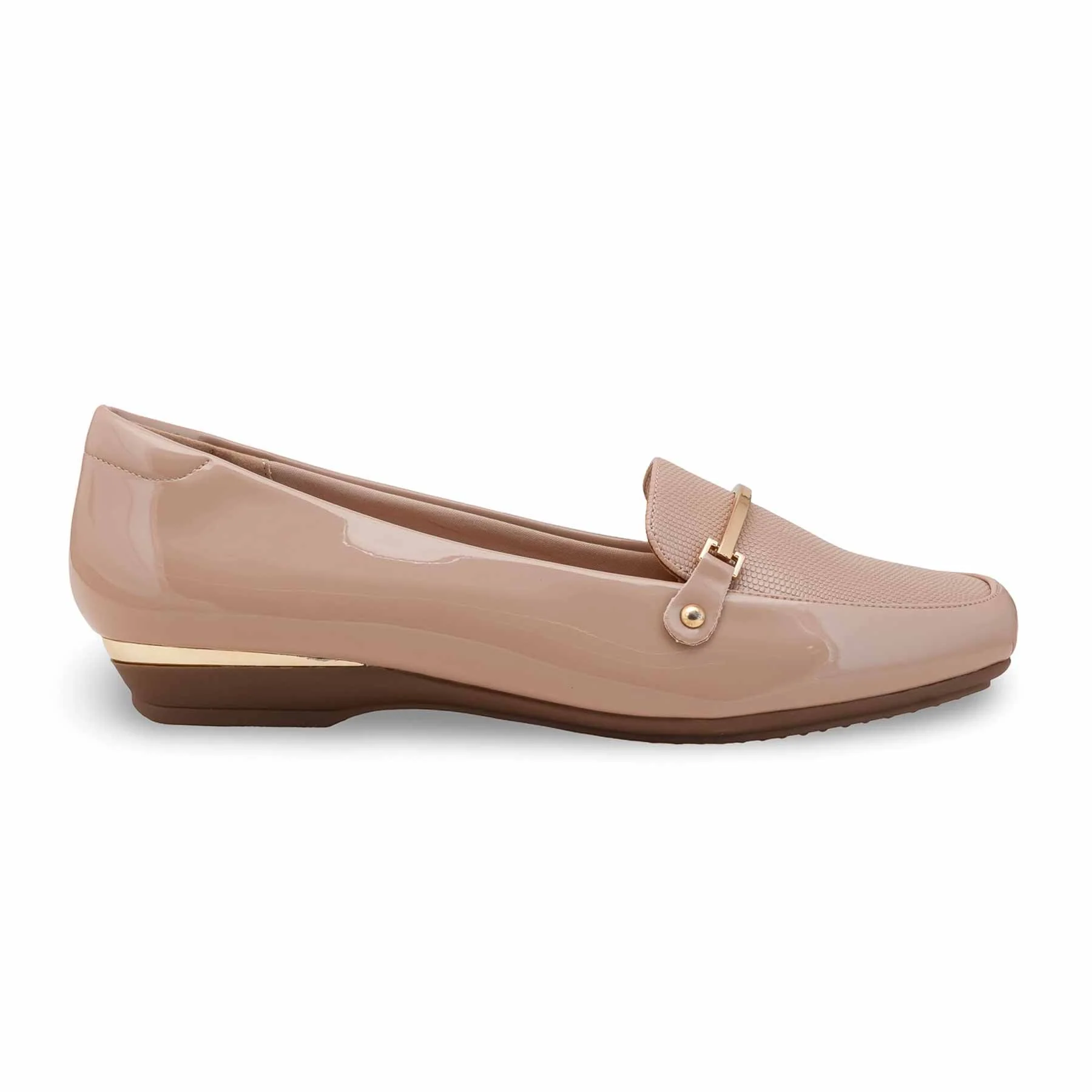 Beige Moccasin For Ladies WN4519 - Image 3