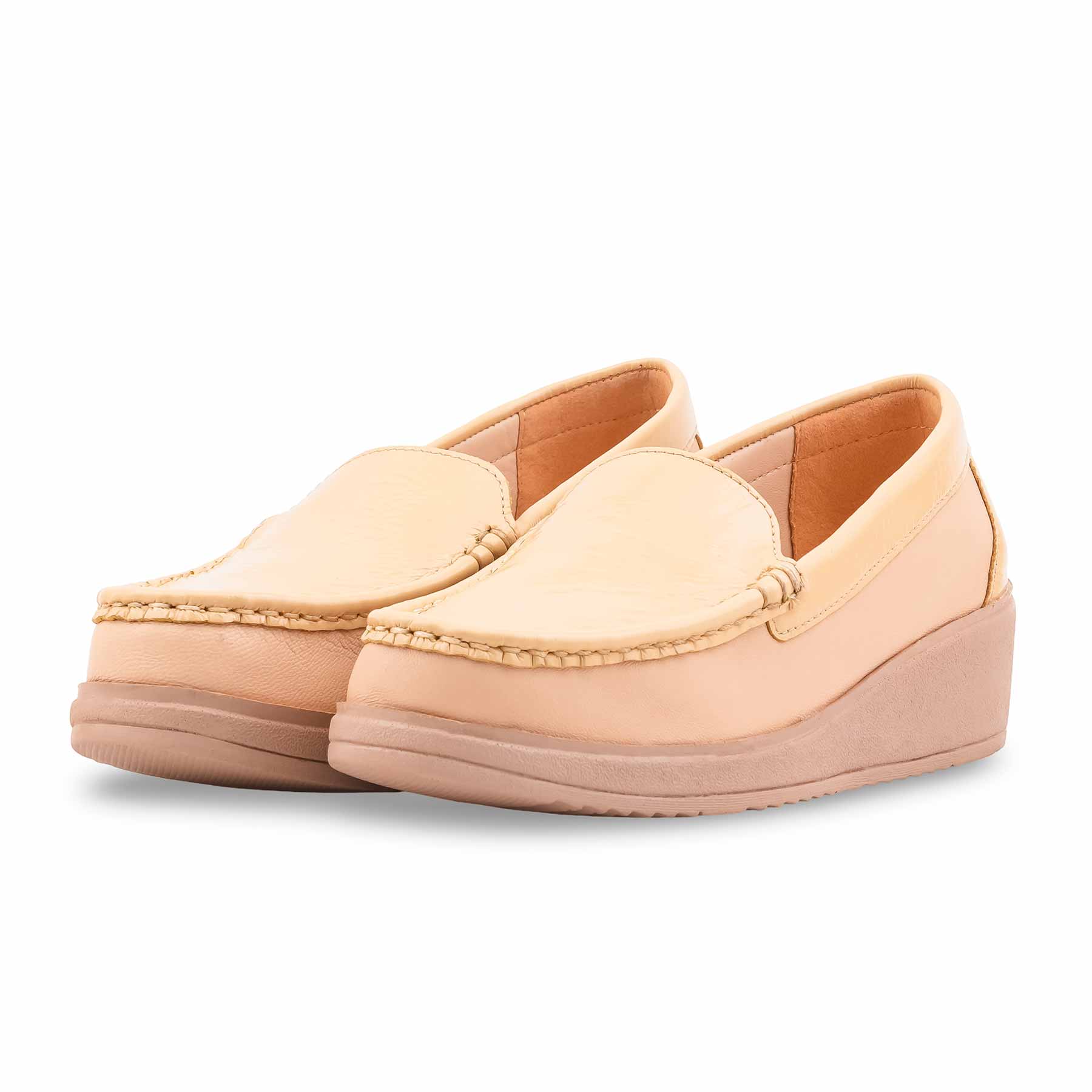 Beige Moccasin For Women WN4428 - Image 3