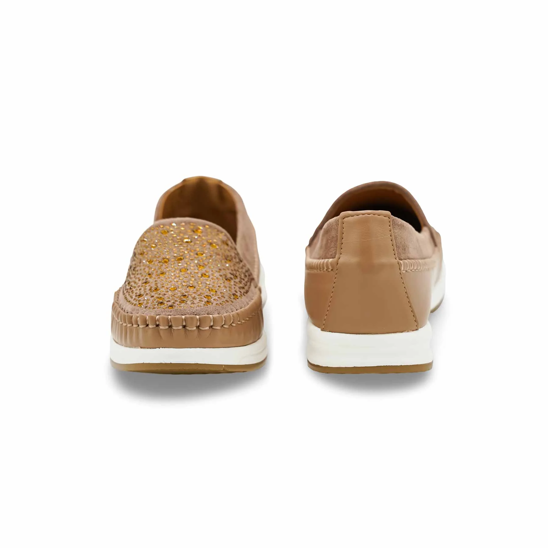 Beige Moccasin For Women WN4514 - Image 5