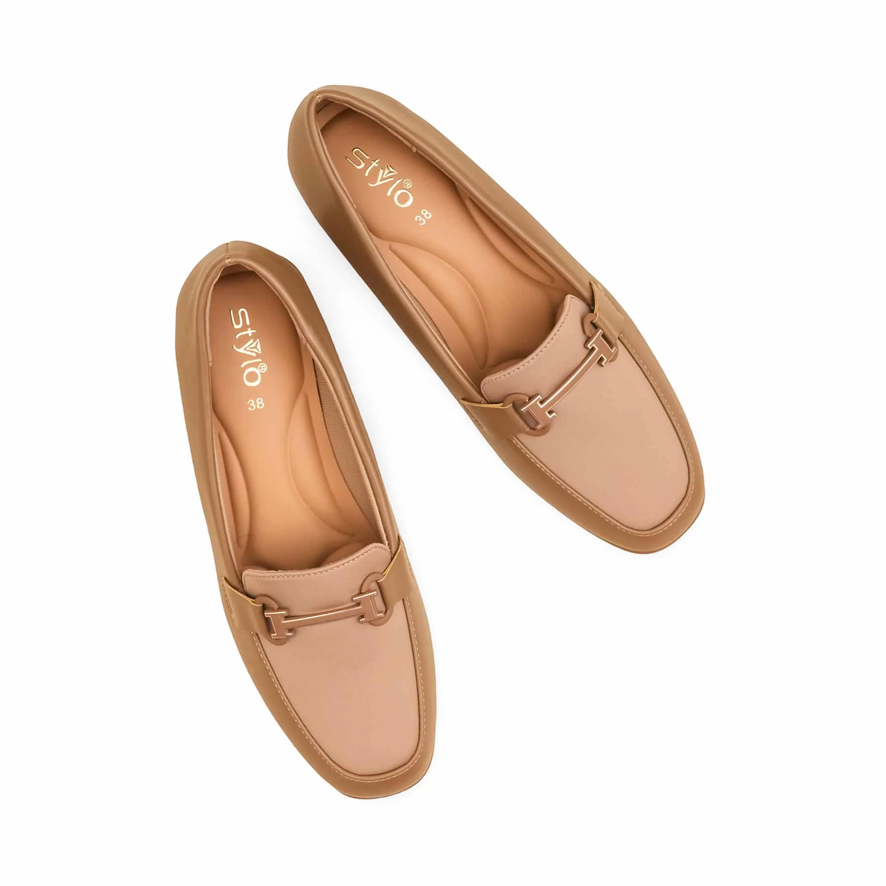 Beige Moccasin For Women WN4515 - Image 5