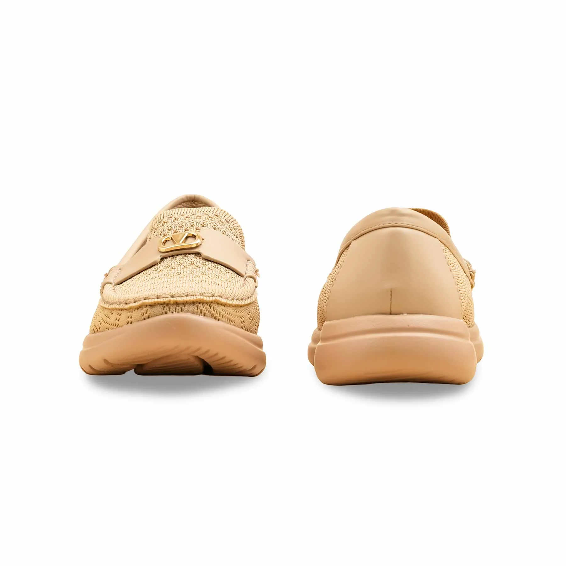 Beige Moccasin For Women WN4516 - Image 4