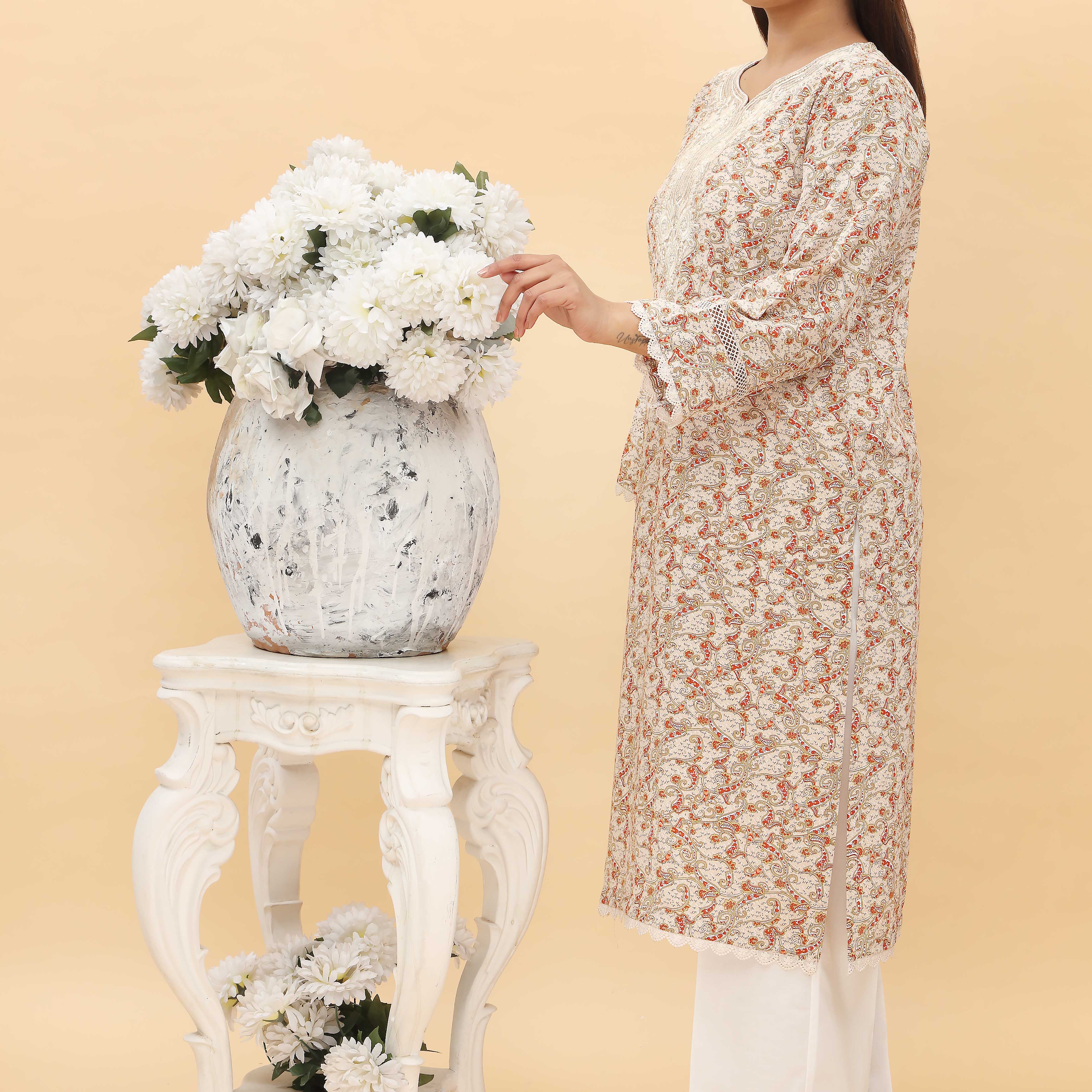 1PC- Printed Grip Silk Shirt PS5077