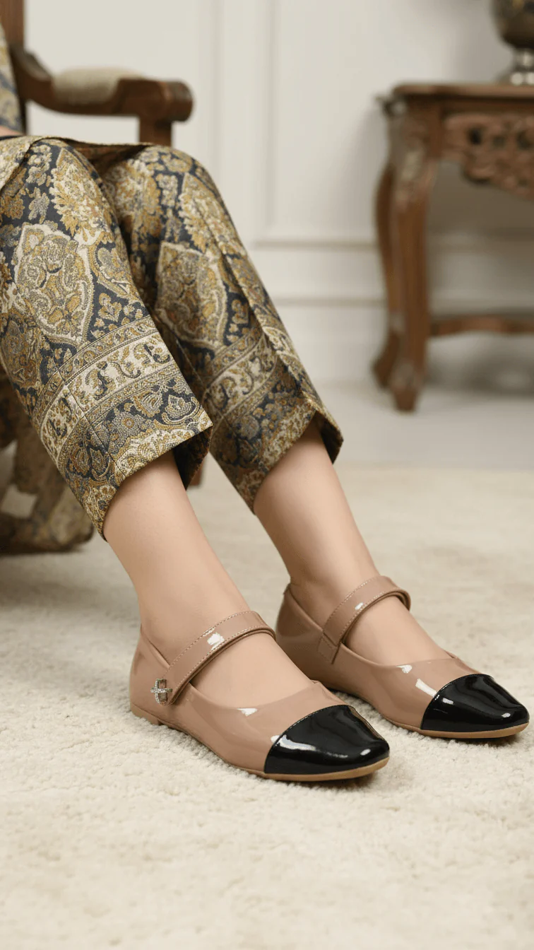 Beige Pumps For Ladies WN1199 - Image 2