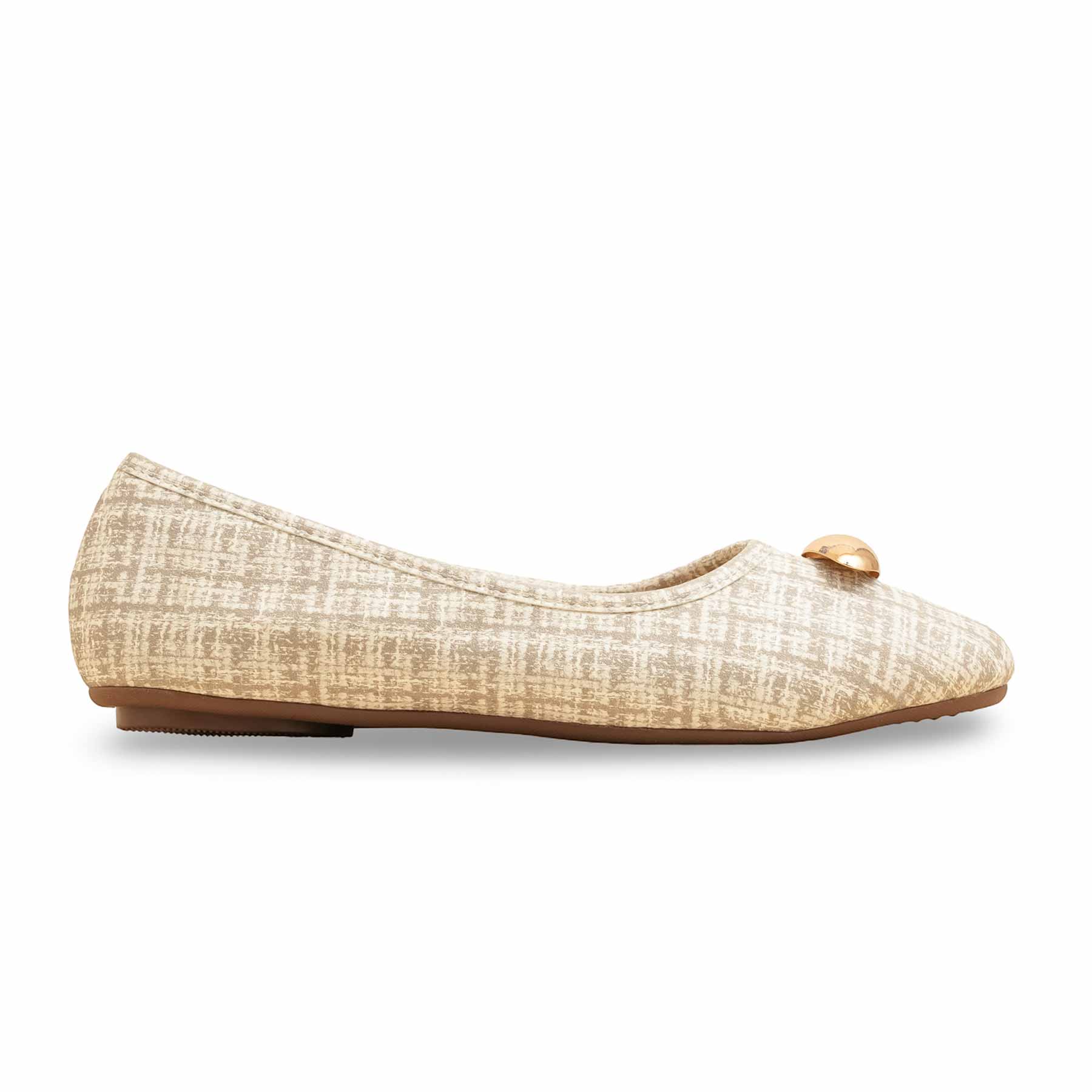 Beige Pumps For Ladies WN1231 - Image 2