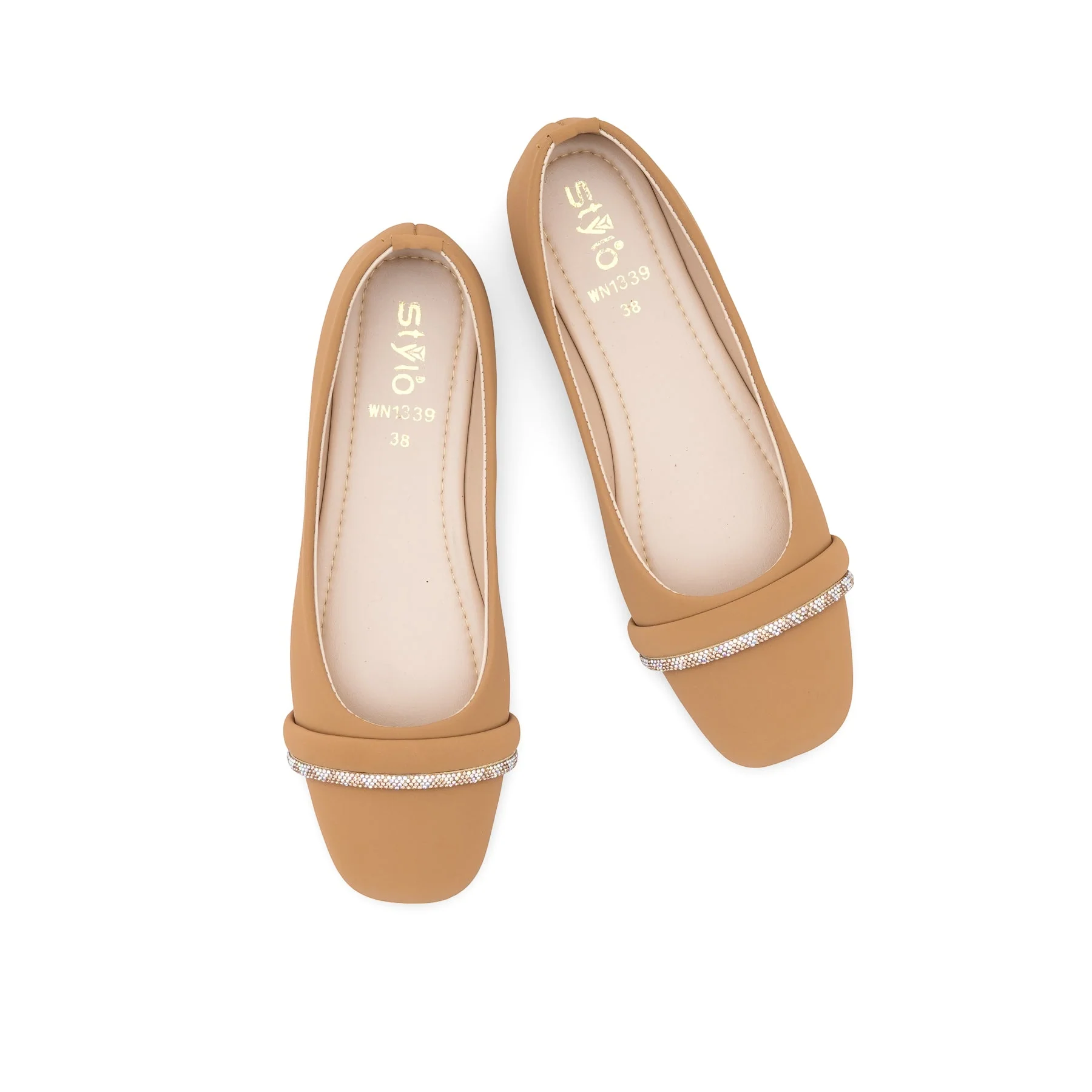 Beige Pumps For Ladies WN1339 - Image 6