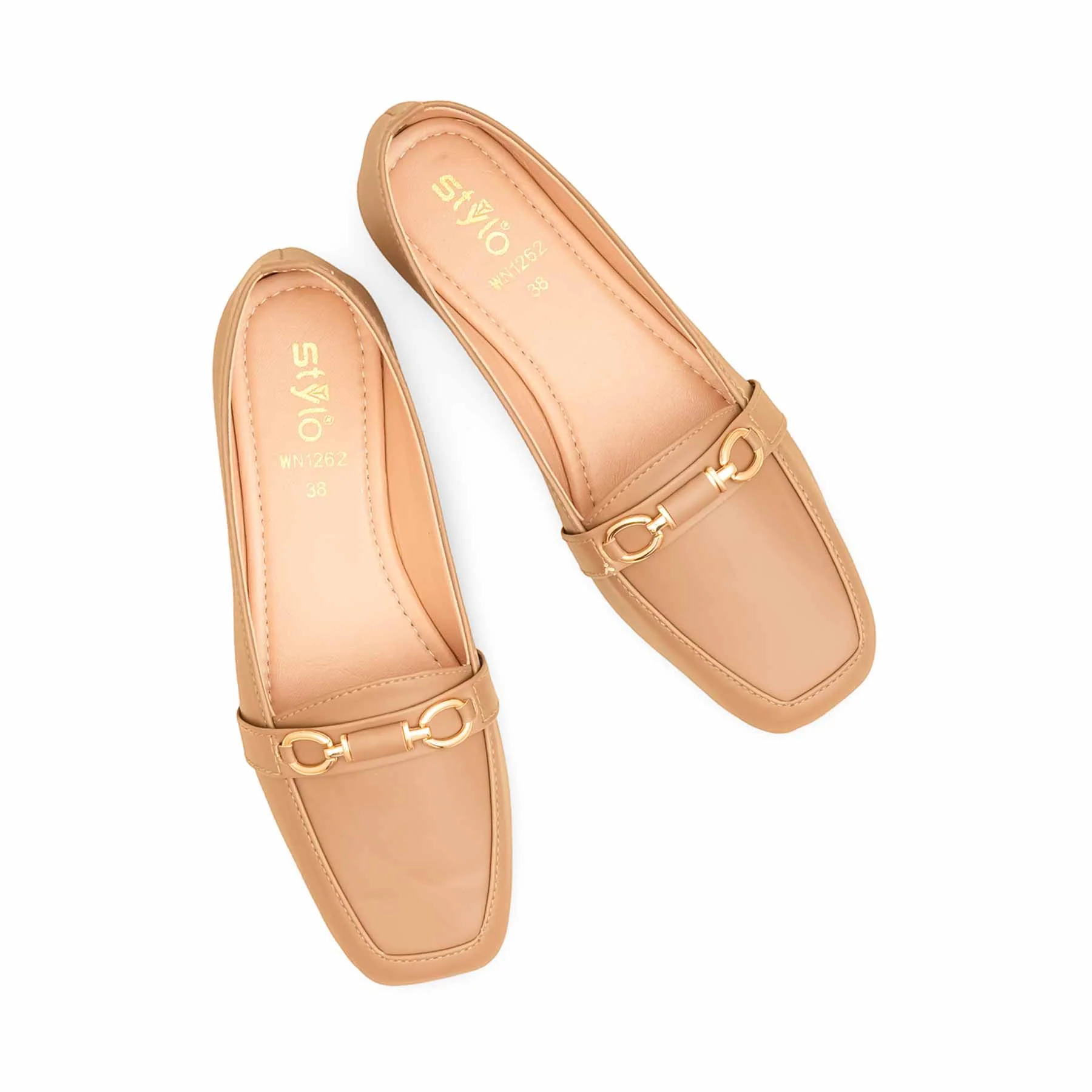 Beige Pumps For Women WN1262 - Image 6
