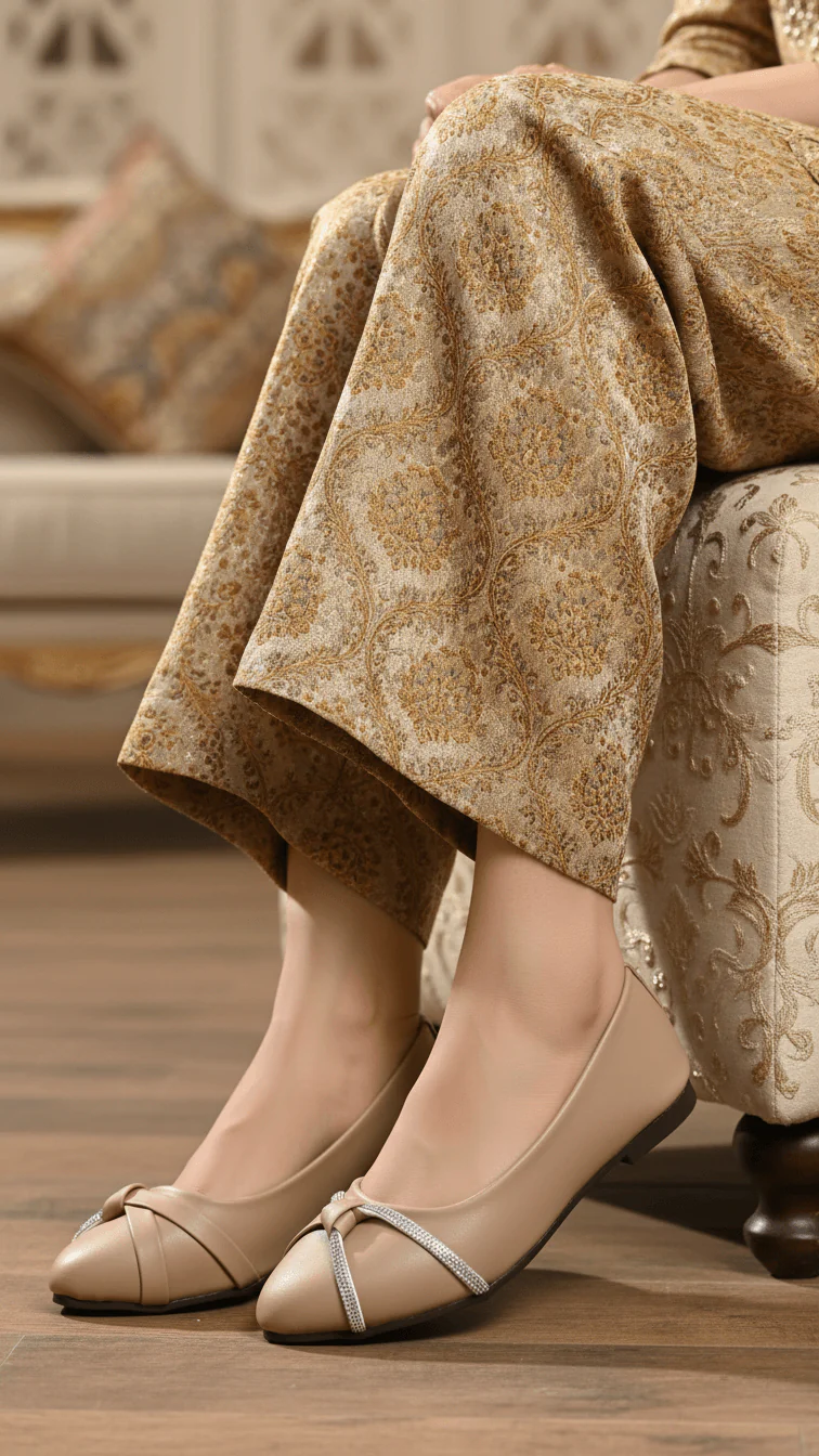 Beige Pumps For Women WN1278 - Image 2